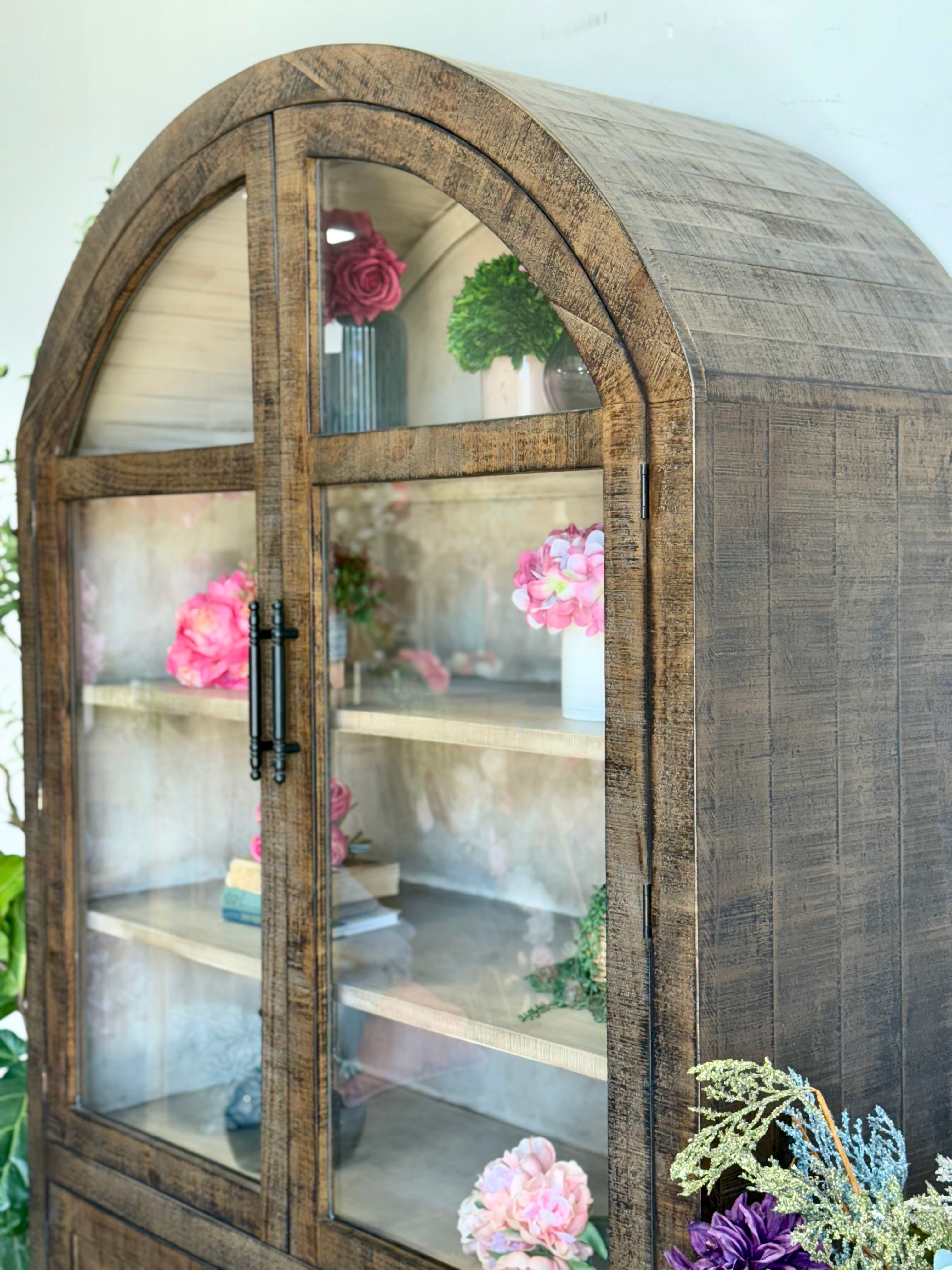 Rose Domed Vitrine-Honeywood™/Dove