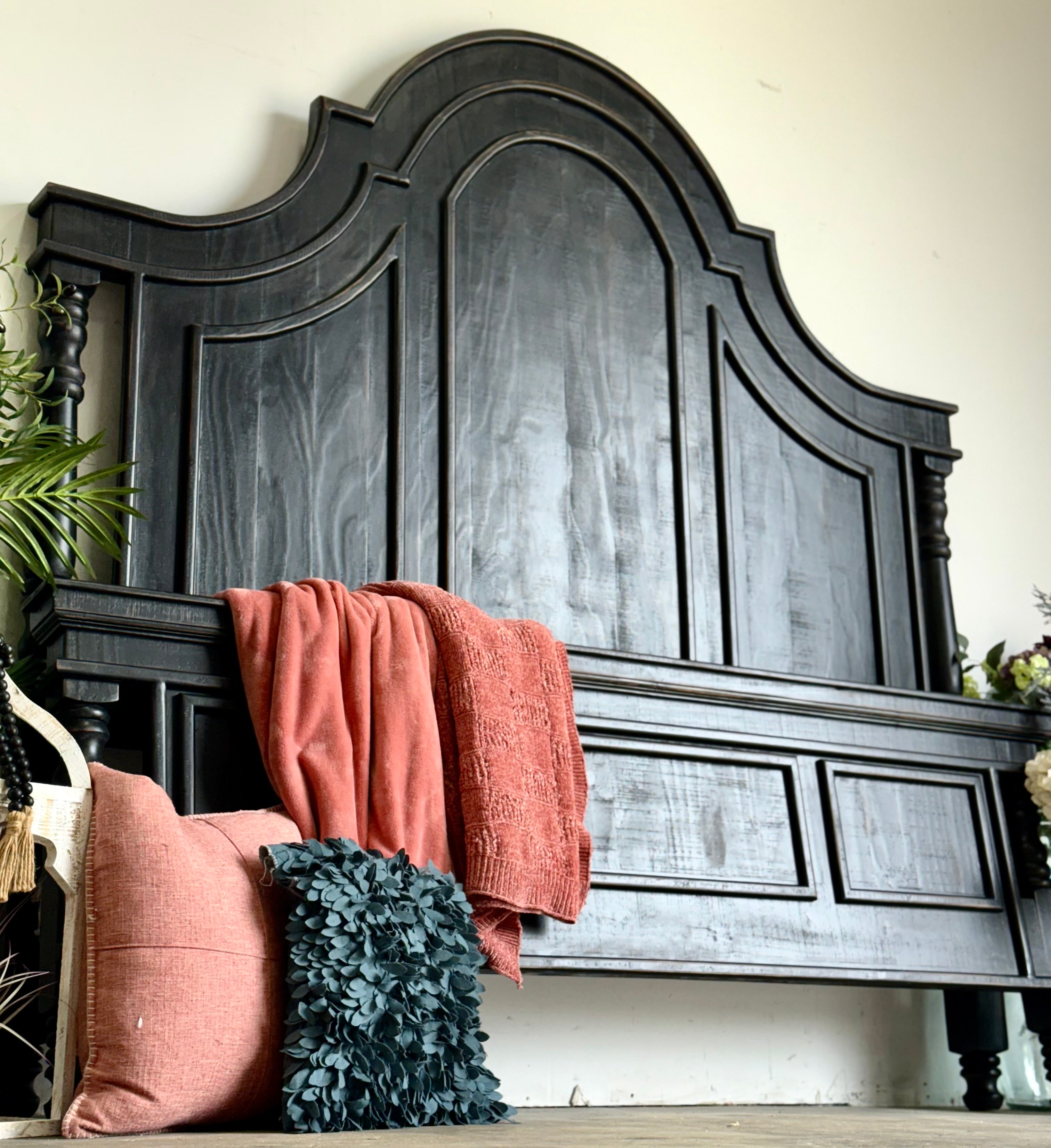 Madison King Bed-Handrubbed Black