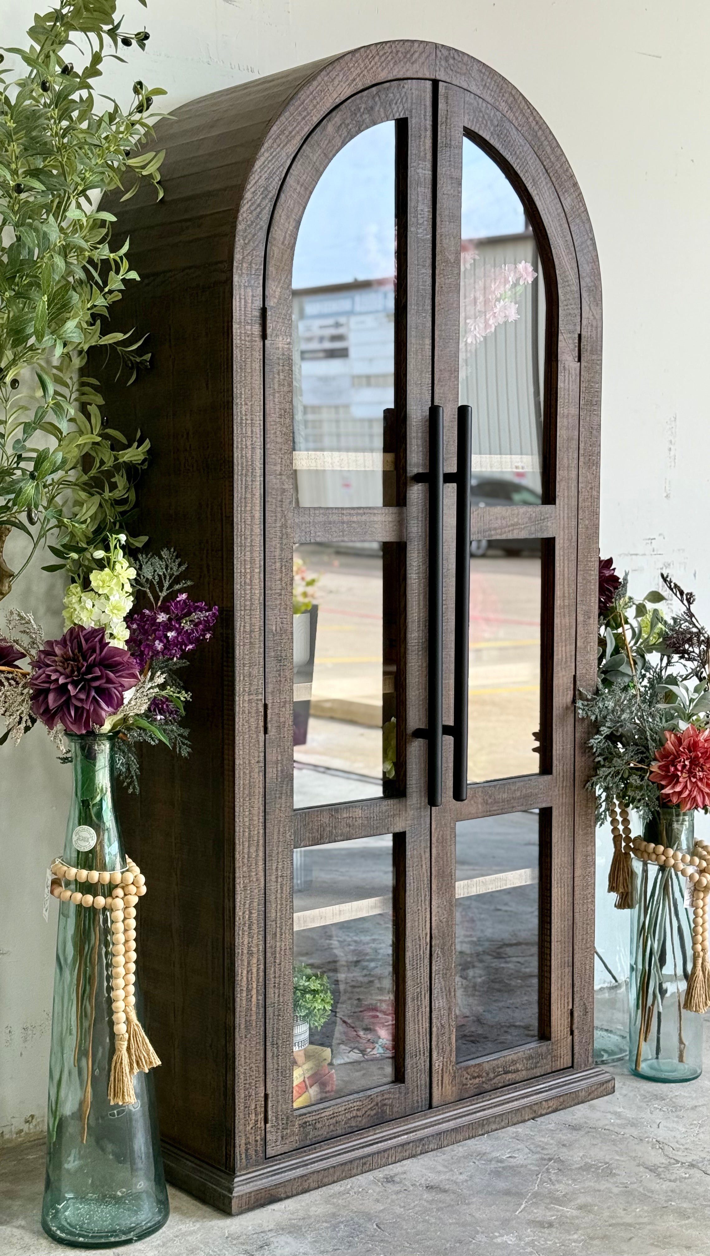 Libby Domed Vitrine- Honeywood/Dove