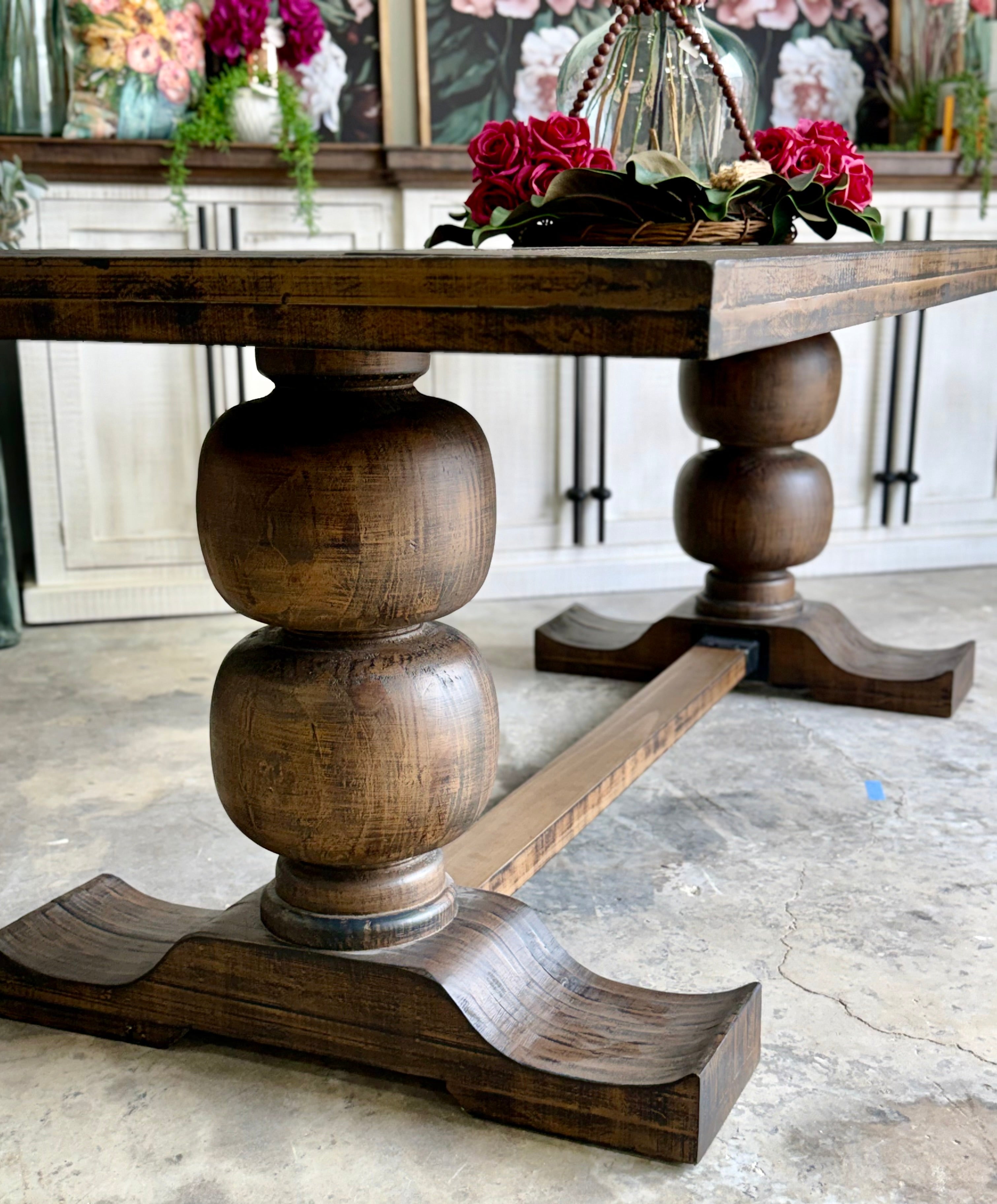 Myla 8 Foot Rounded Pedestal Table Set With 8 Upholstered chairs-Honeywood™