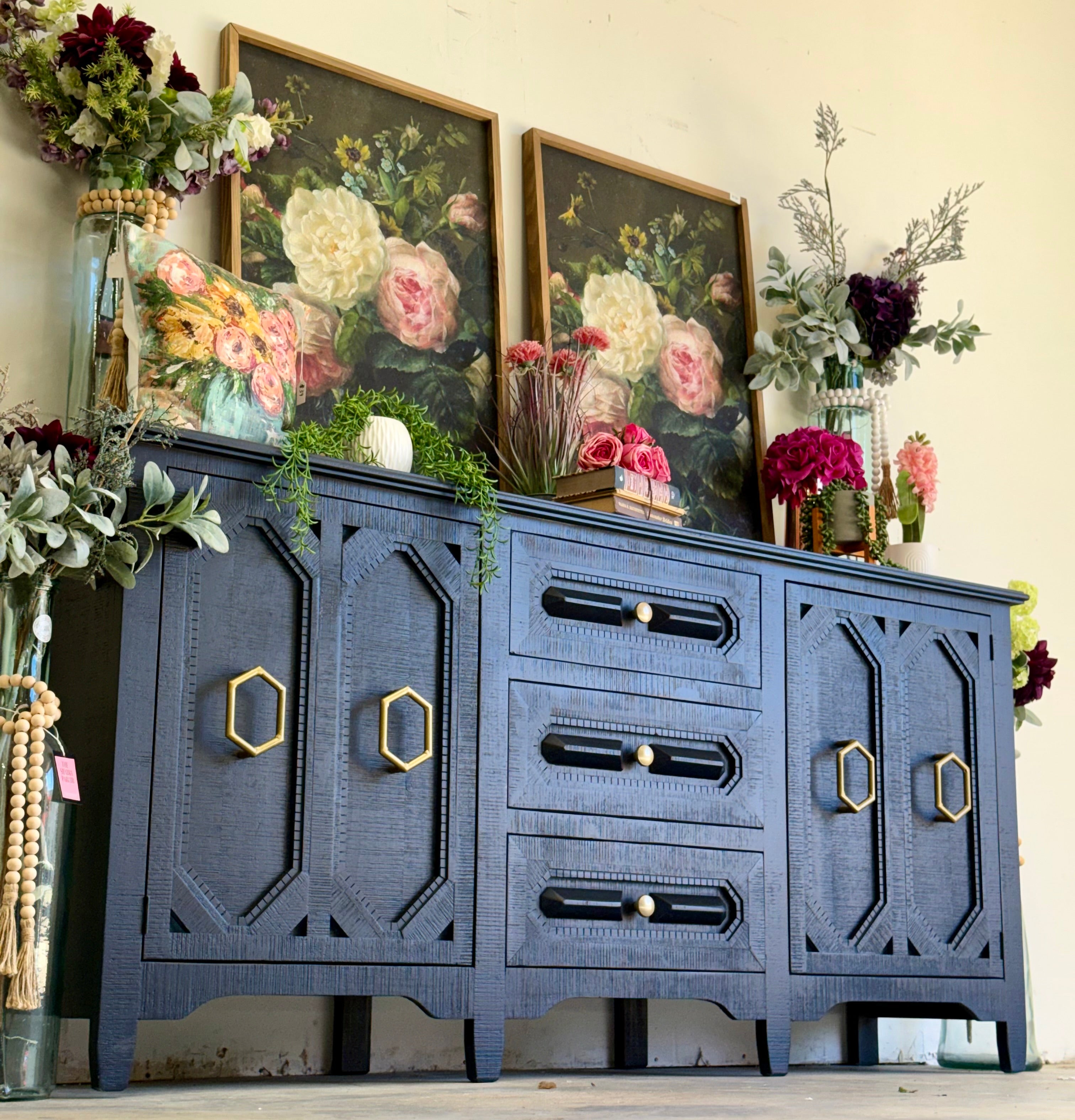 Cora Console-Deep Blue/Gold™