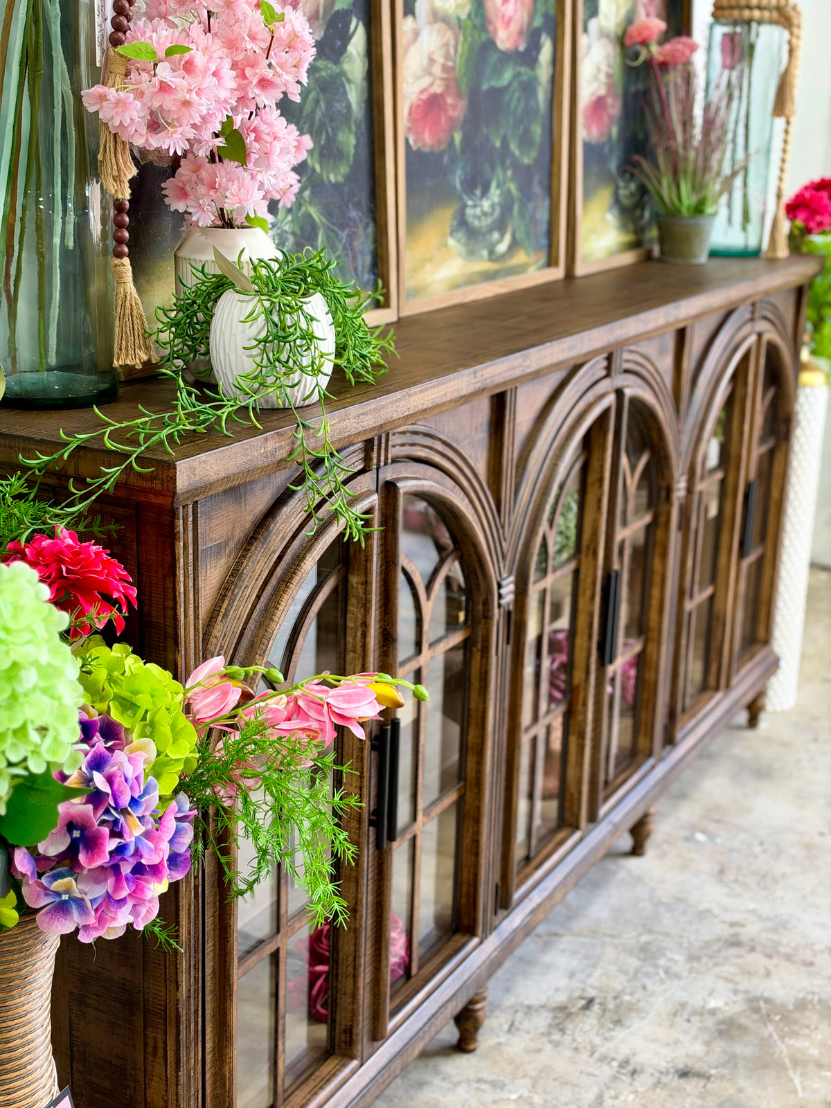 Colette 6 Door Console-Honeywood/Dove