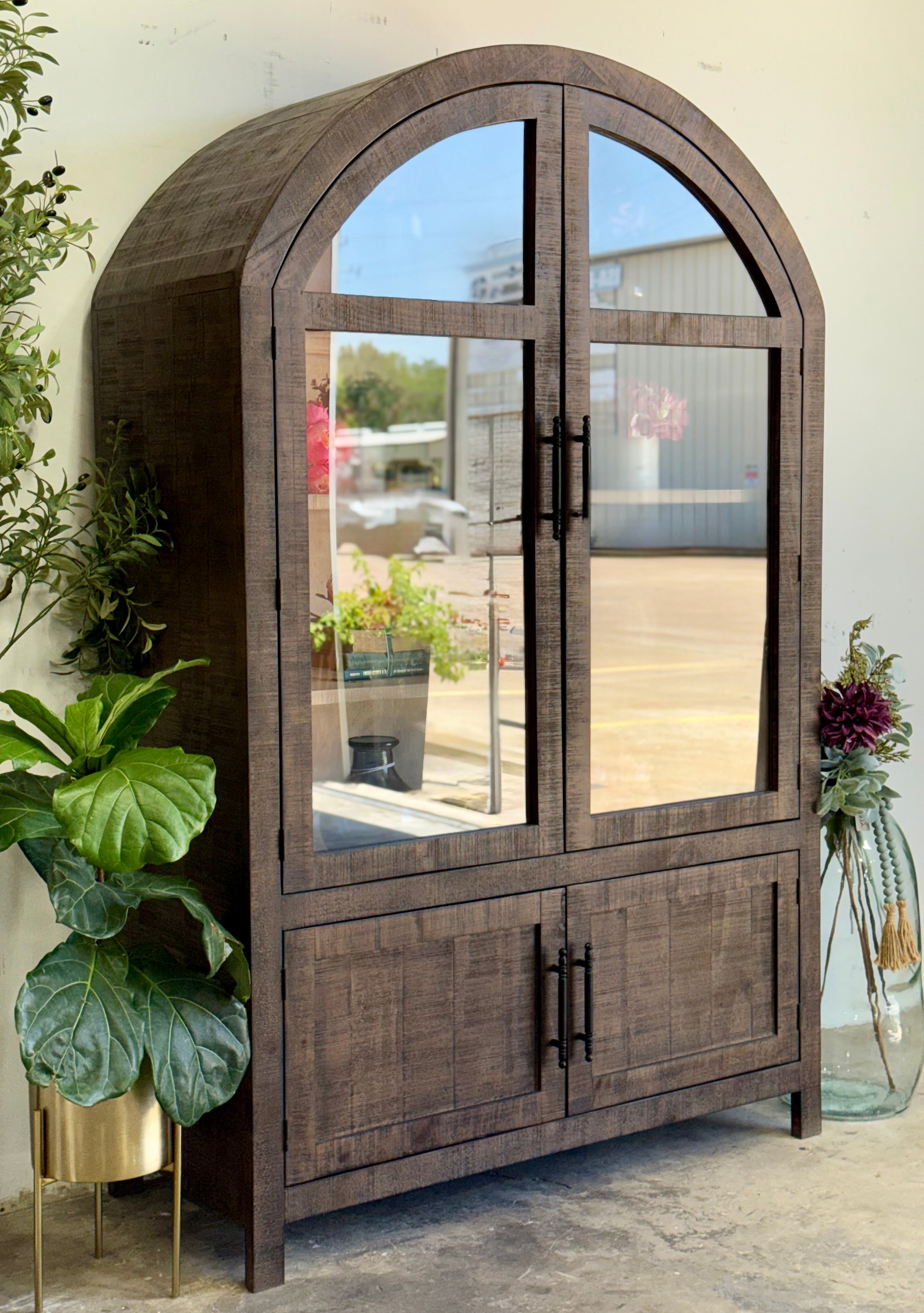 Rose Domed Vitrine-Honeywood™/Dove
