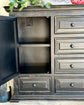 Chalet 6-Drawer 2 Door Dresser-Handrubbed Black