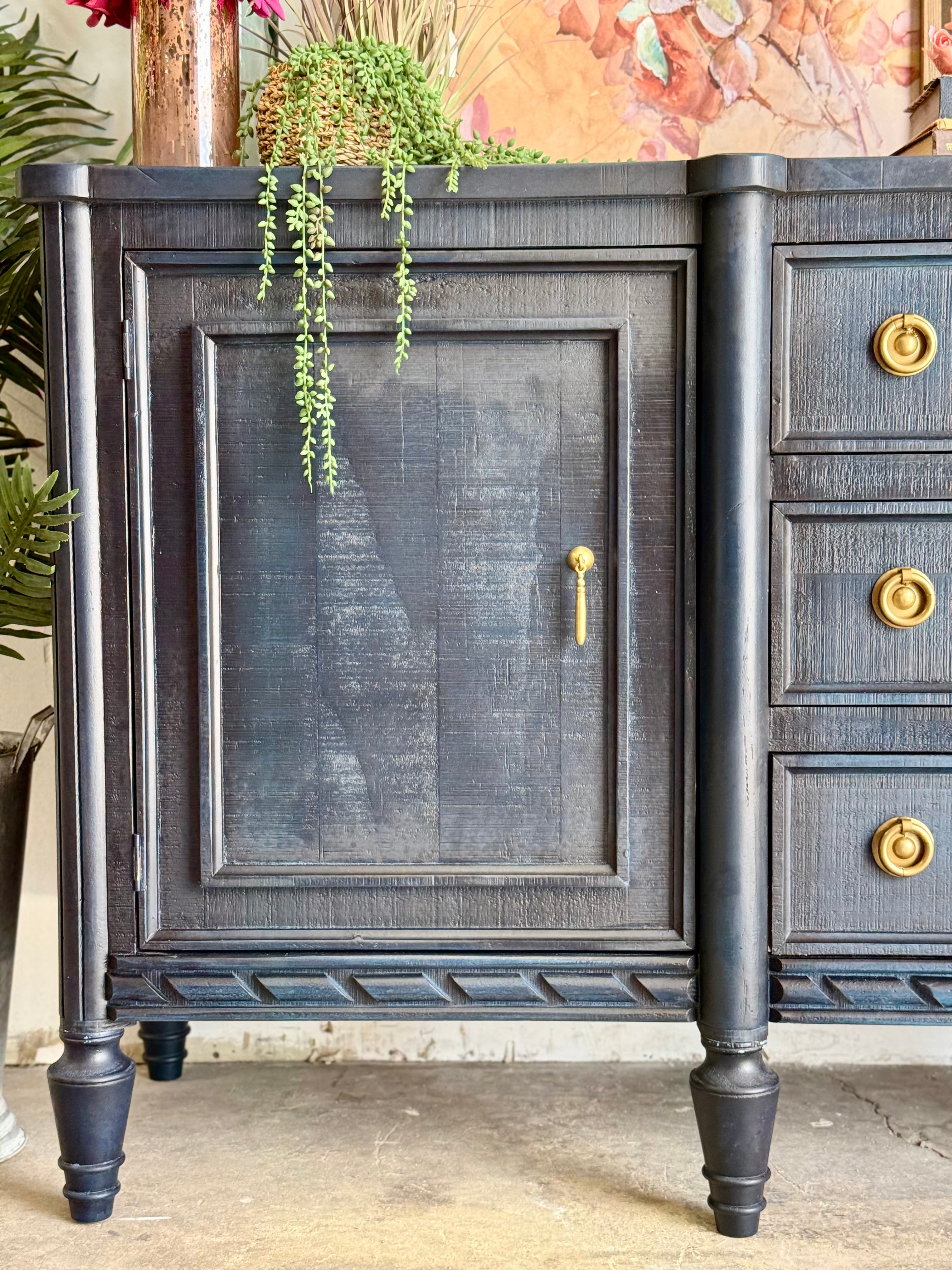Juliette Console-Deep Blue/Gold