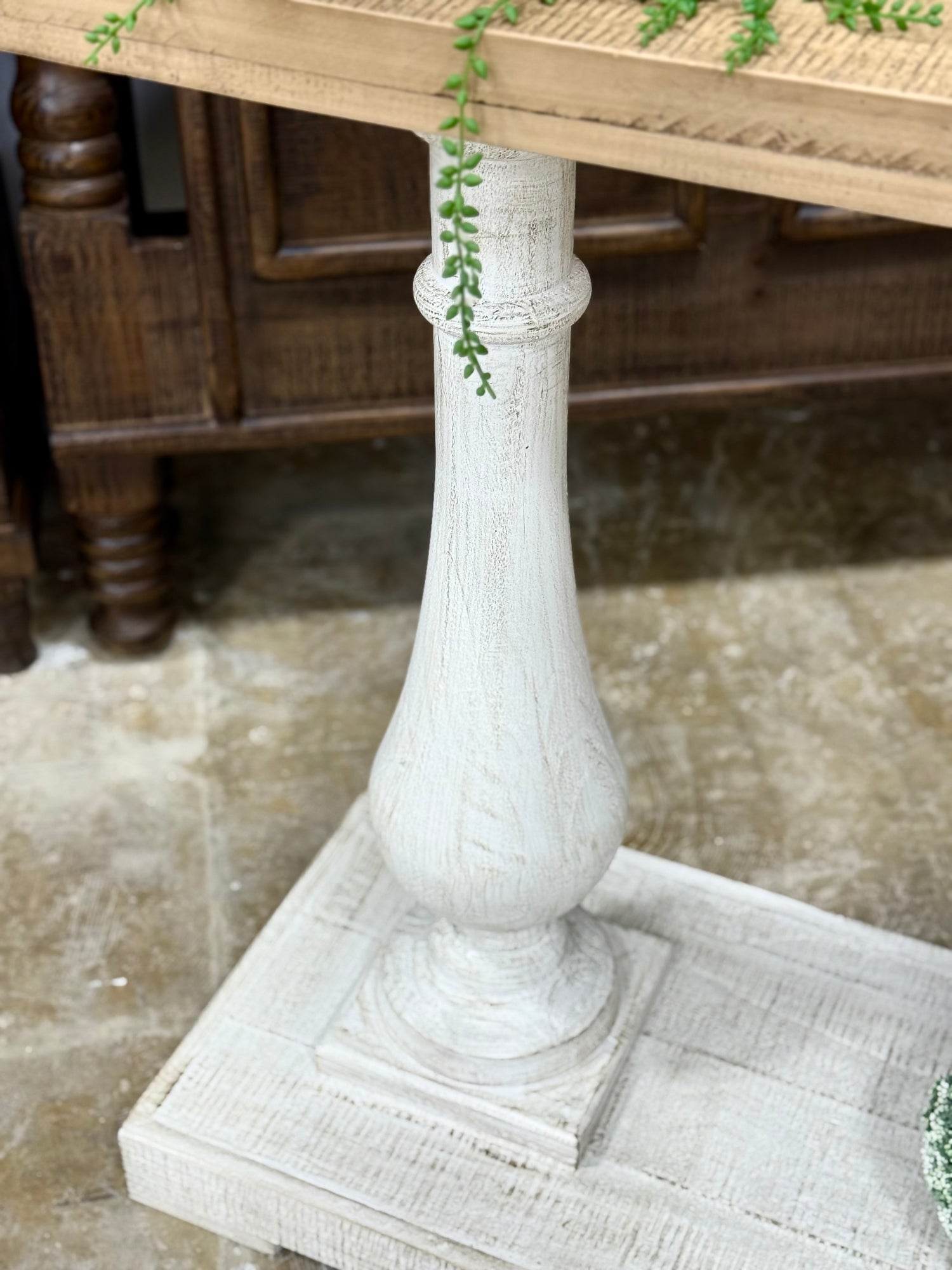 Amber Entryway/Sofa table-White Wheat/Sandstone