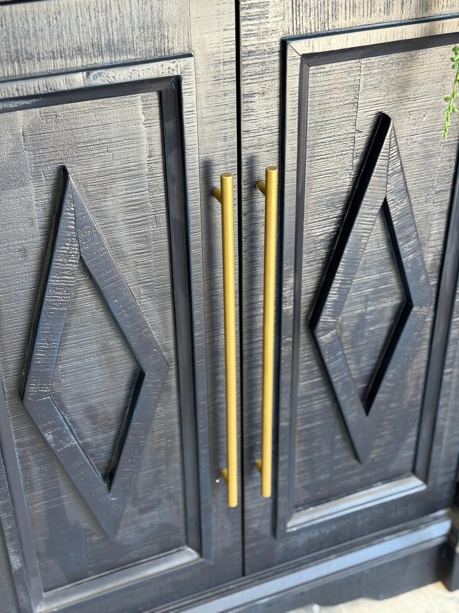 Chloe 6 Door Console-Deep Blue/Gold