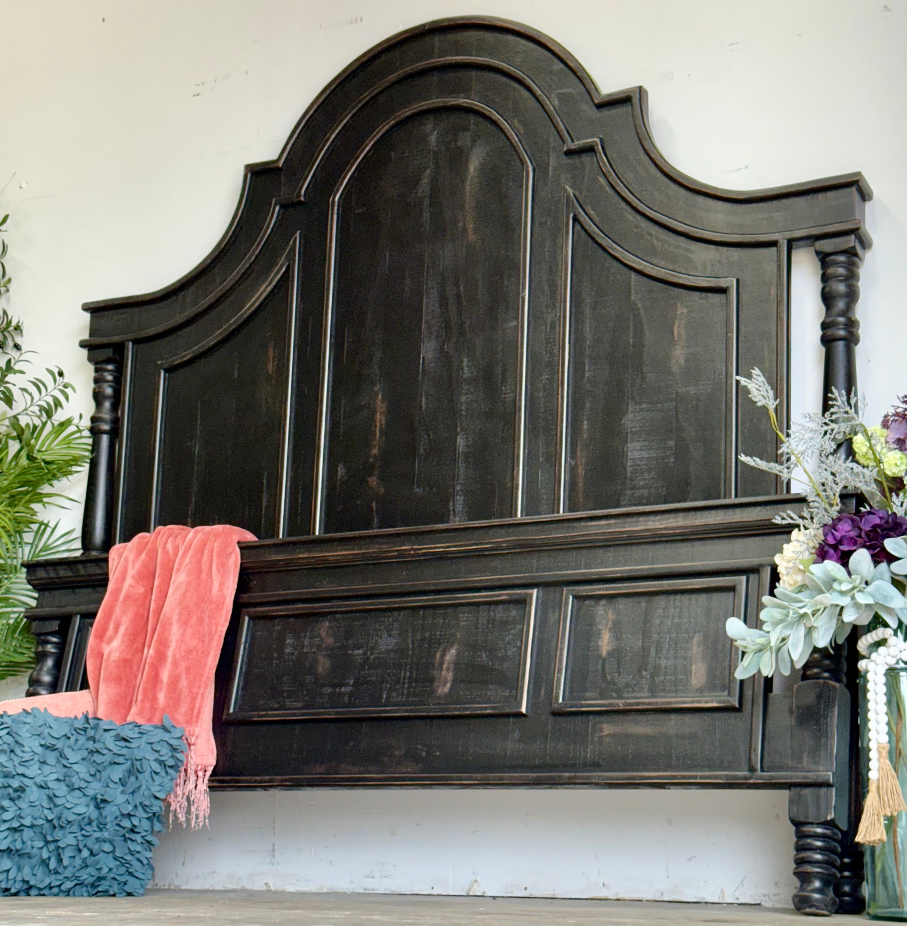 Madison King Bed-Handrubbed Black
