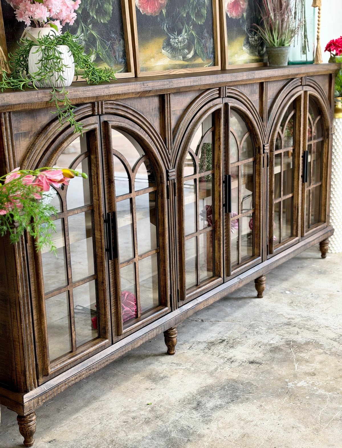 Colette 6 Door Console-Honeywood/Dove