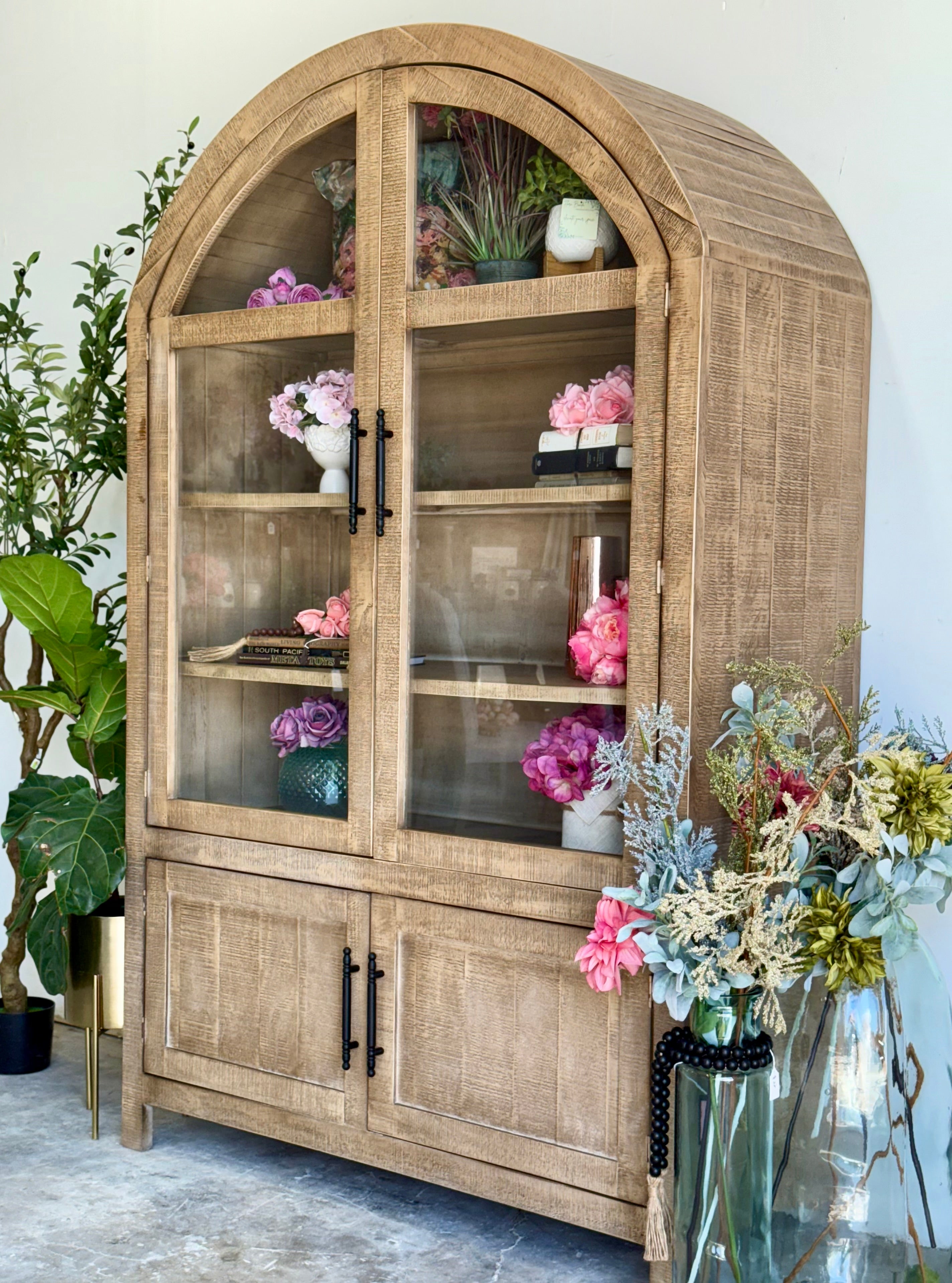 Rose Domed Vitrine-Warm Sandstone