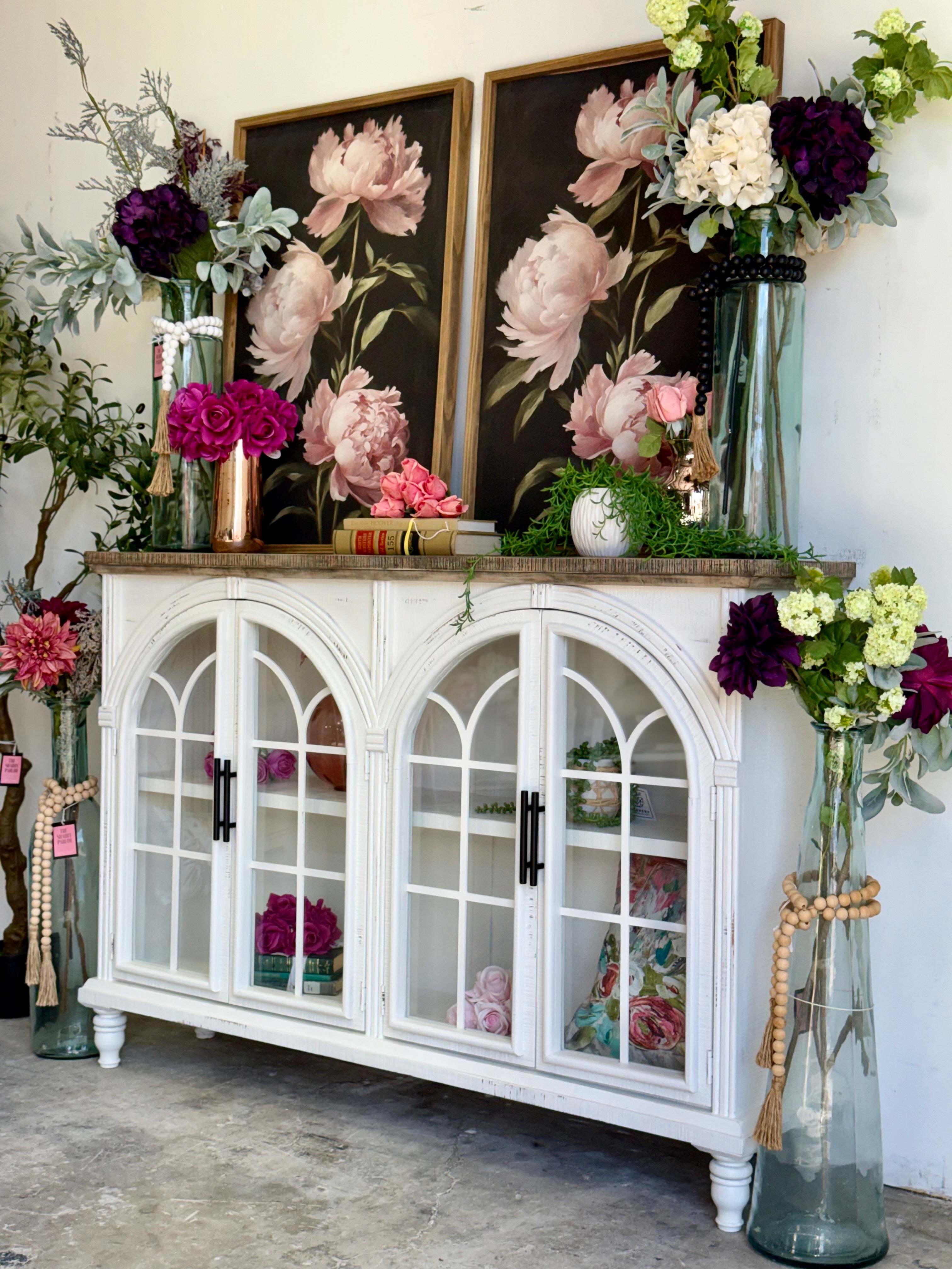 Colette Console-Frosted Linen/Sandstone