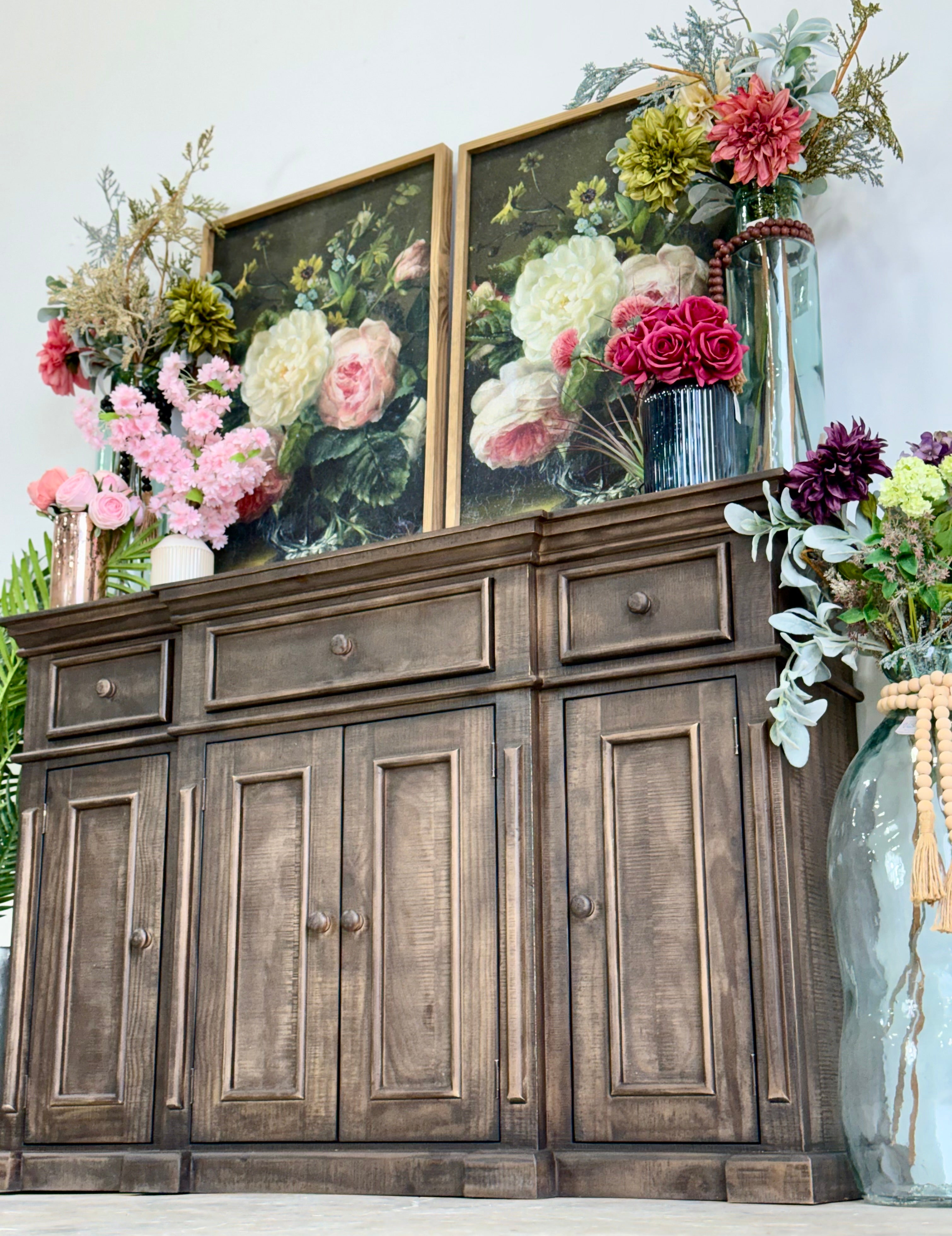 Lindsey 4-Door Console-Cinderwood