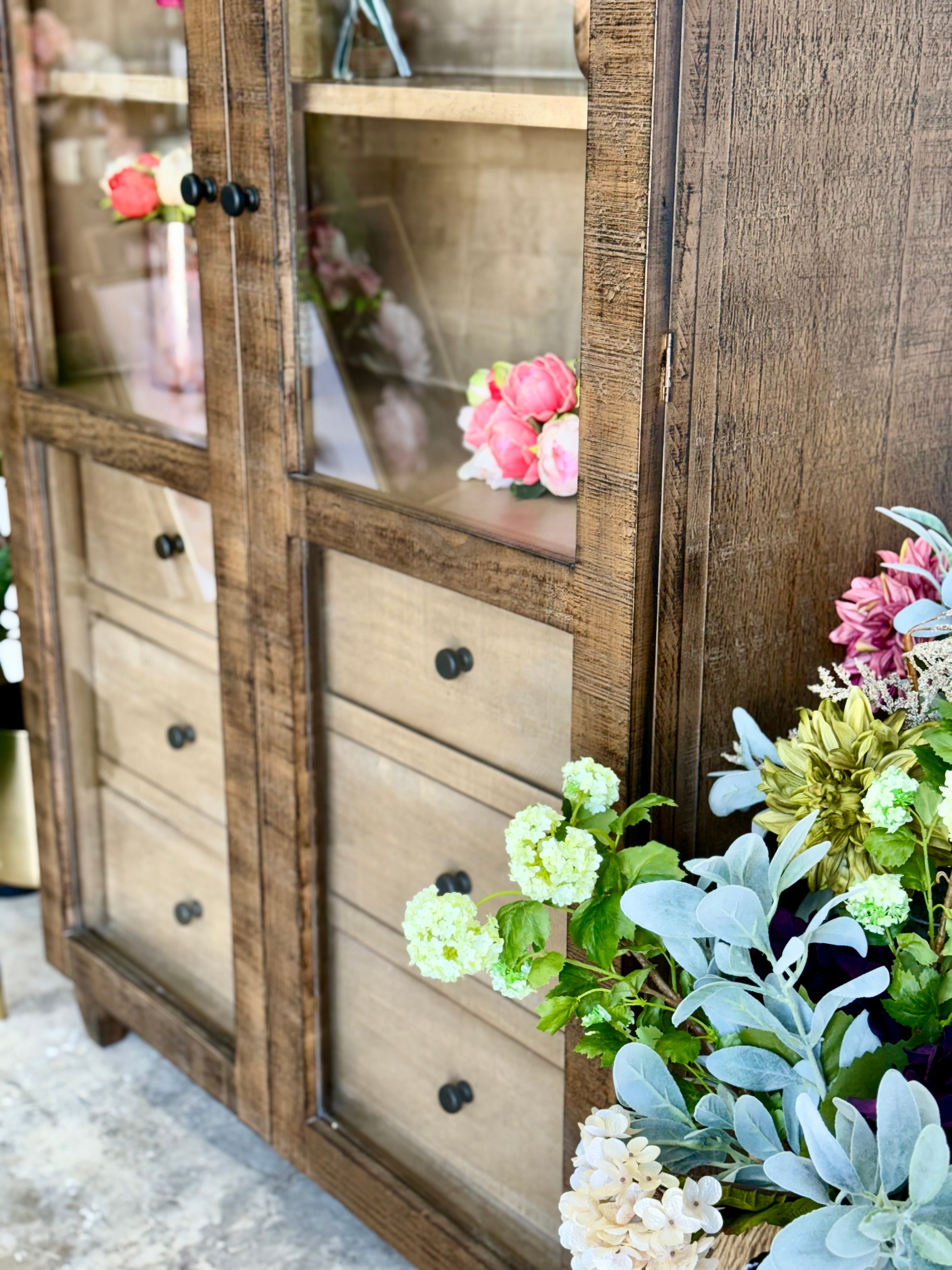 Melody Domed Vitrine-Honeywood™/Cappuccino