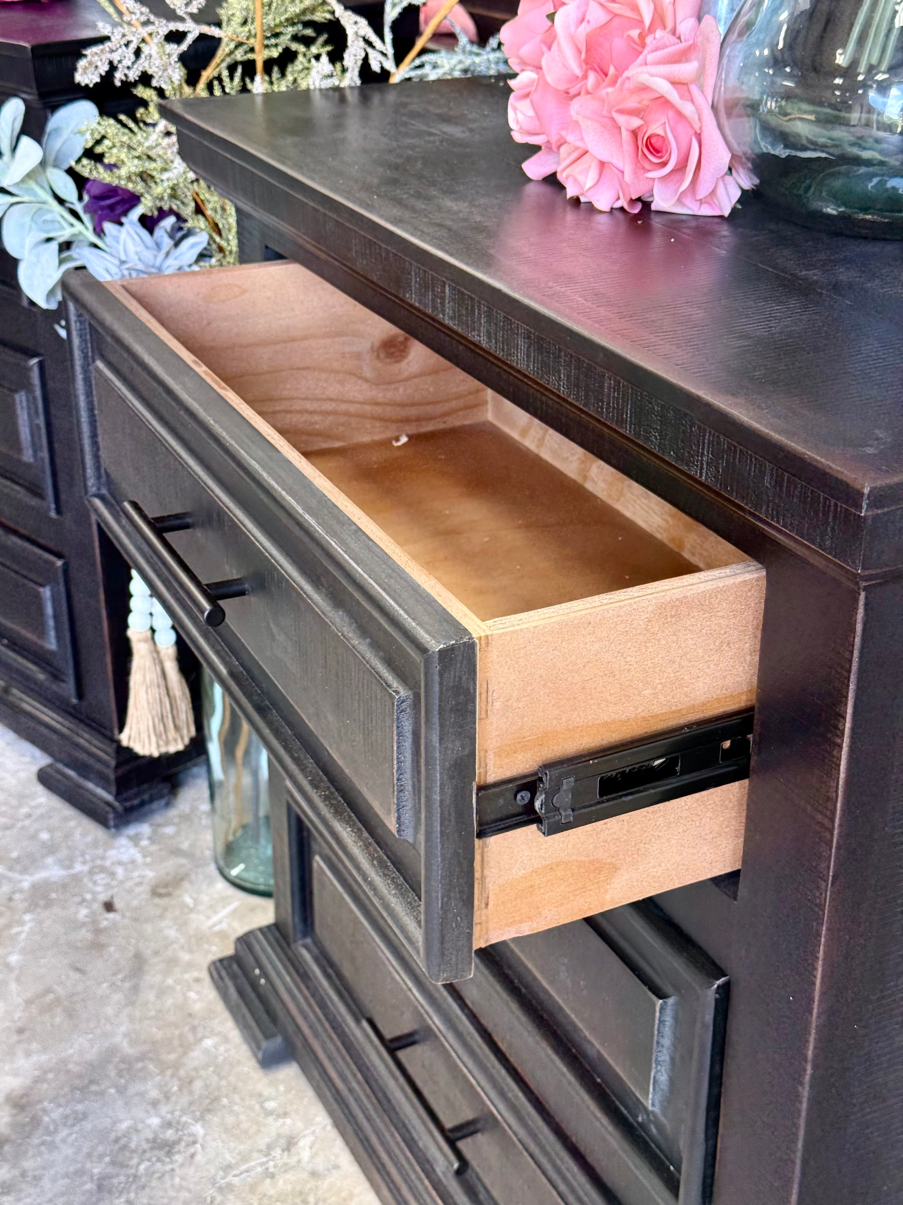 Jessica Nightstand-Handrubbed Black