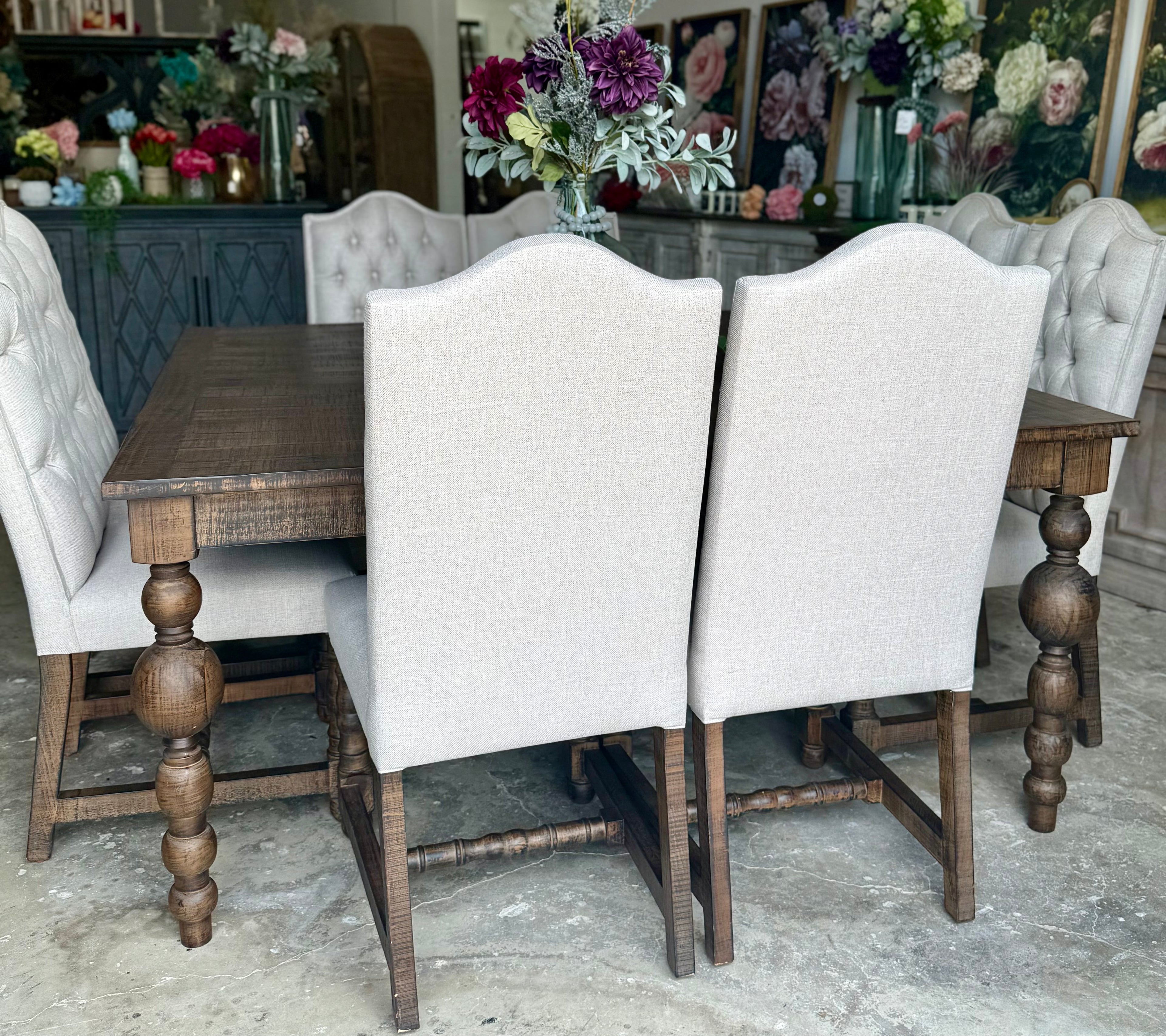 Sophie 66" Squared Dining Table Set With 8 Chairs-Honeywood™