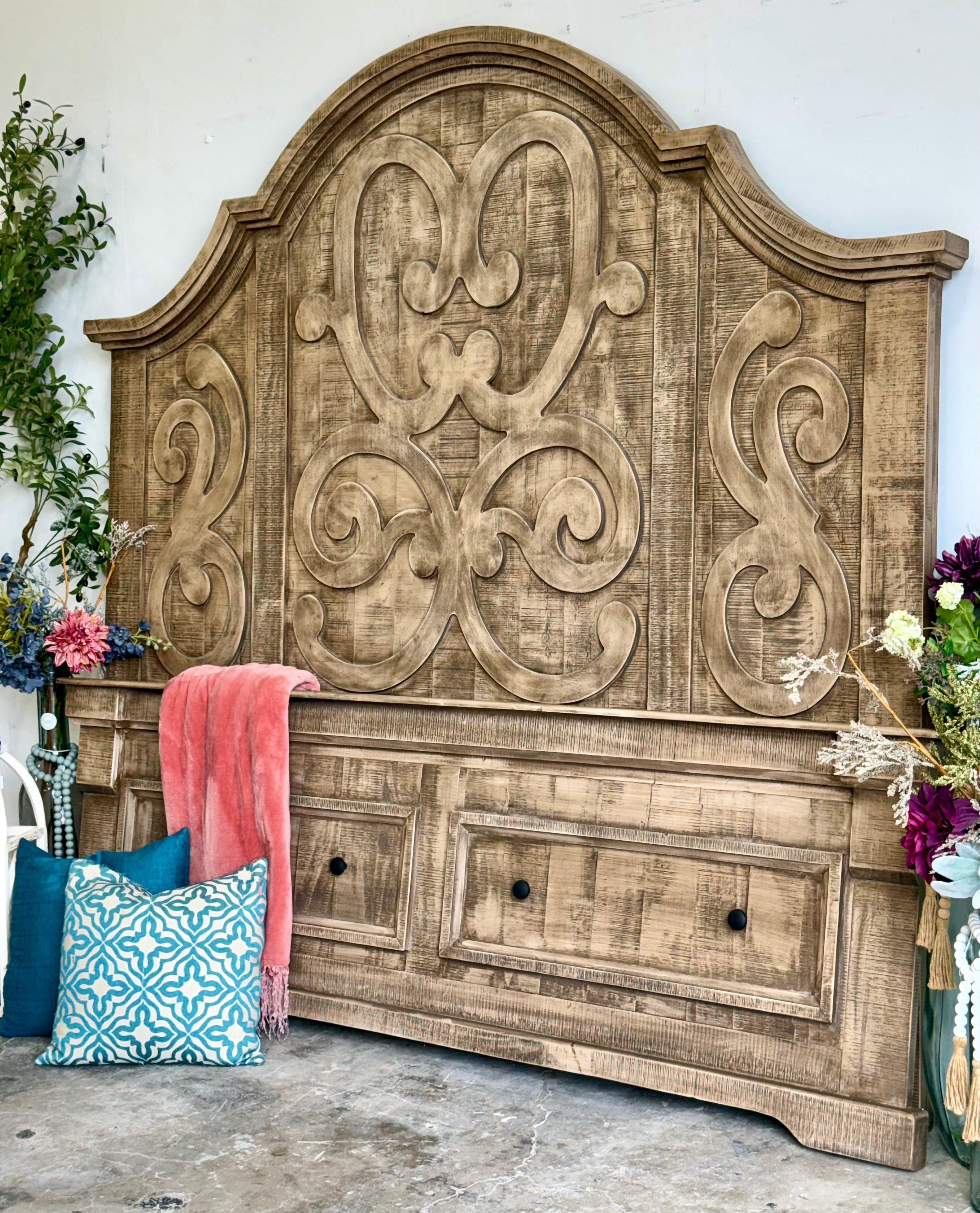 Harper Curved King-Sandstone
