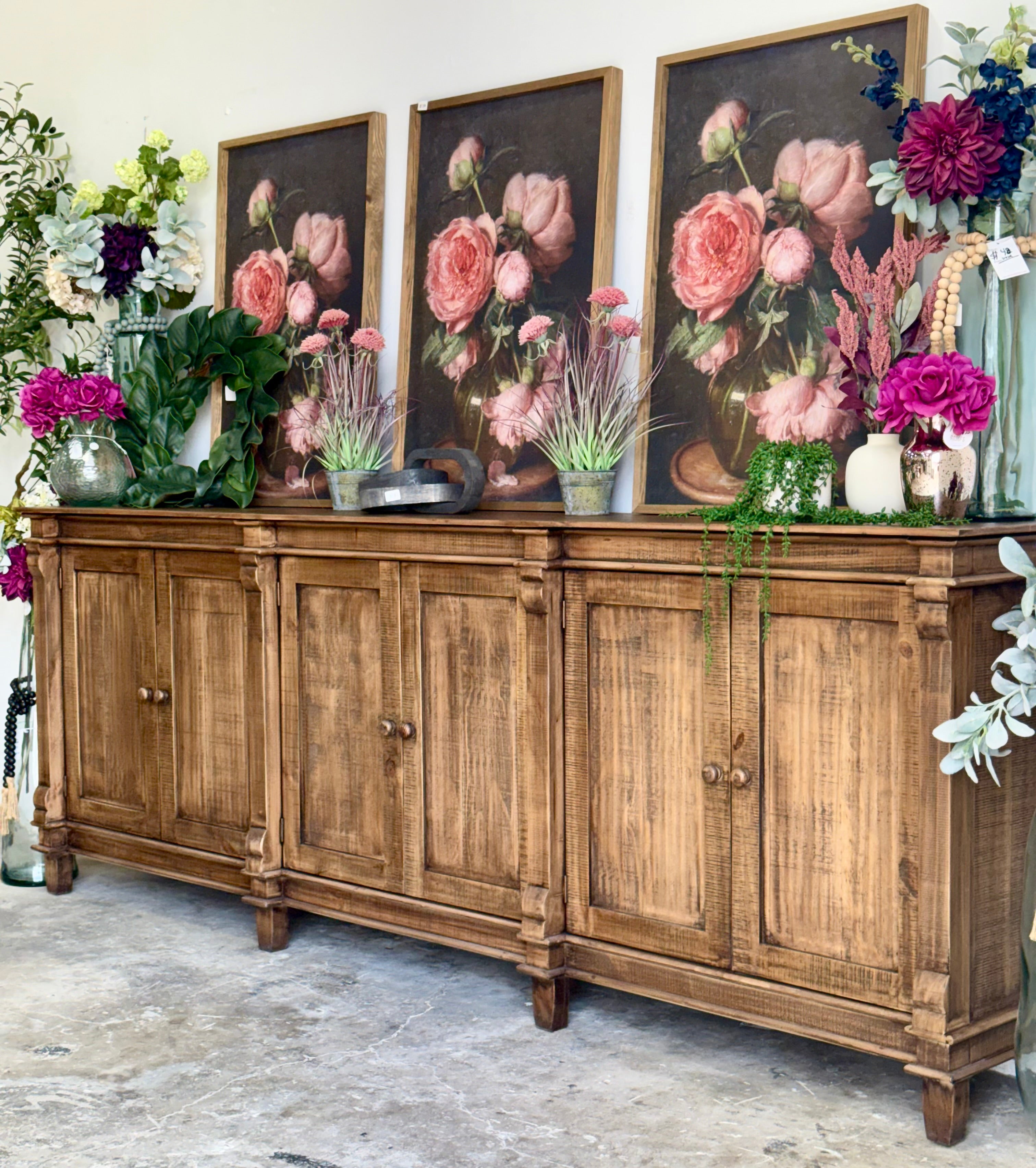 Allison 108" 6 Door Console-Timber