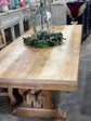 Trestle Table- 2 Uph Chairs, 2 Wooden Chairs, 1 Bench