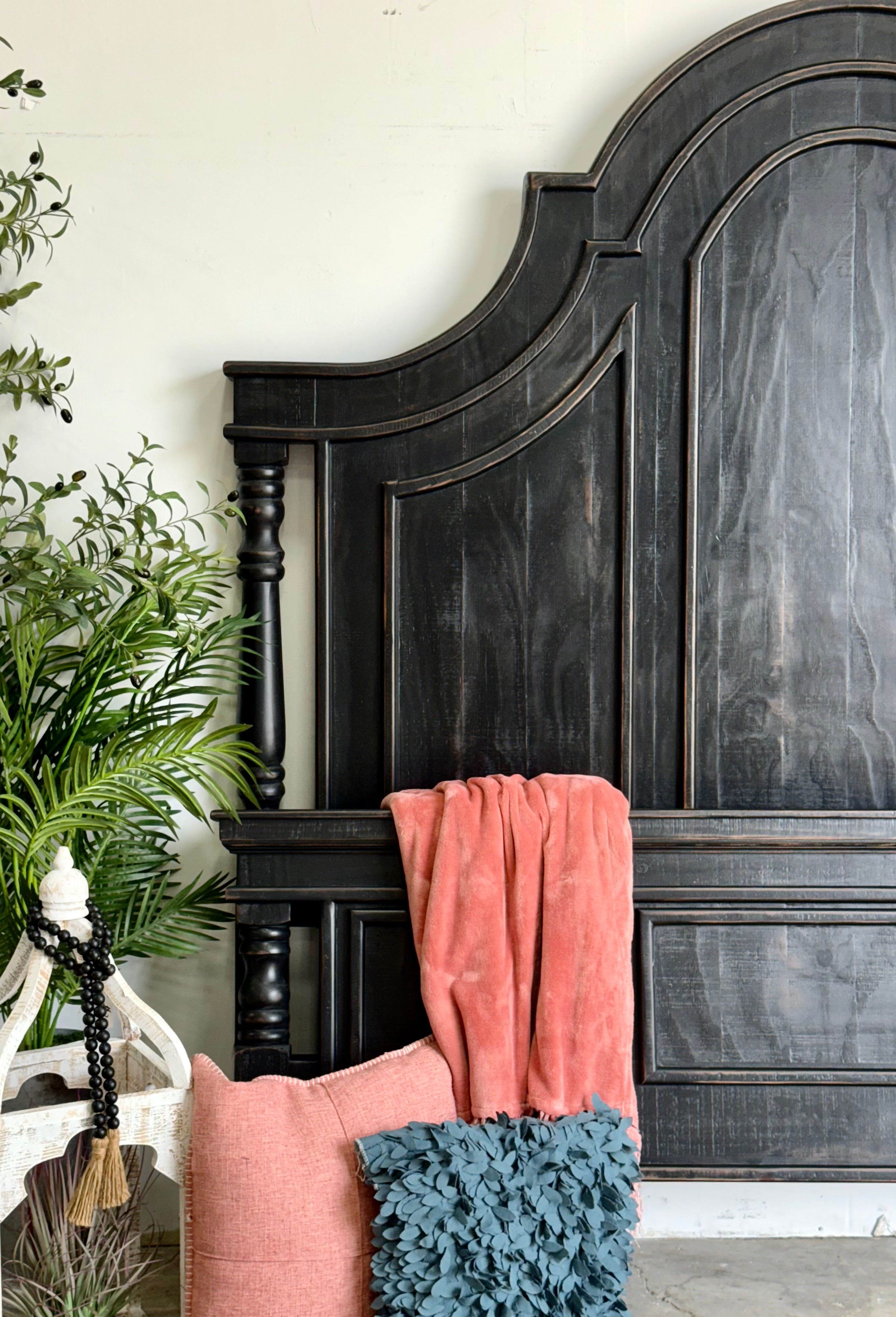 Madison King Bed-Handrubbed Black