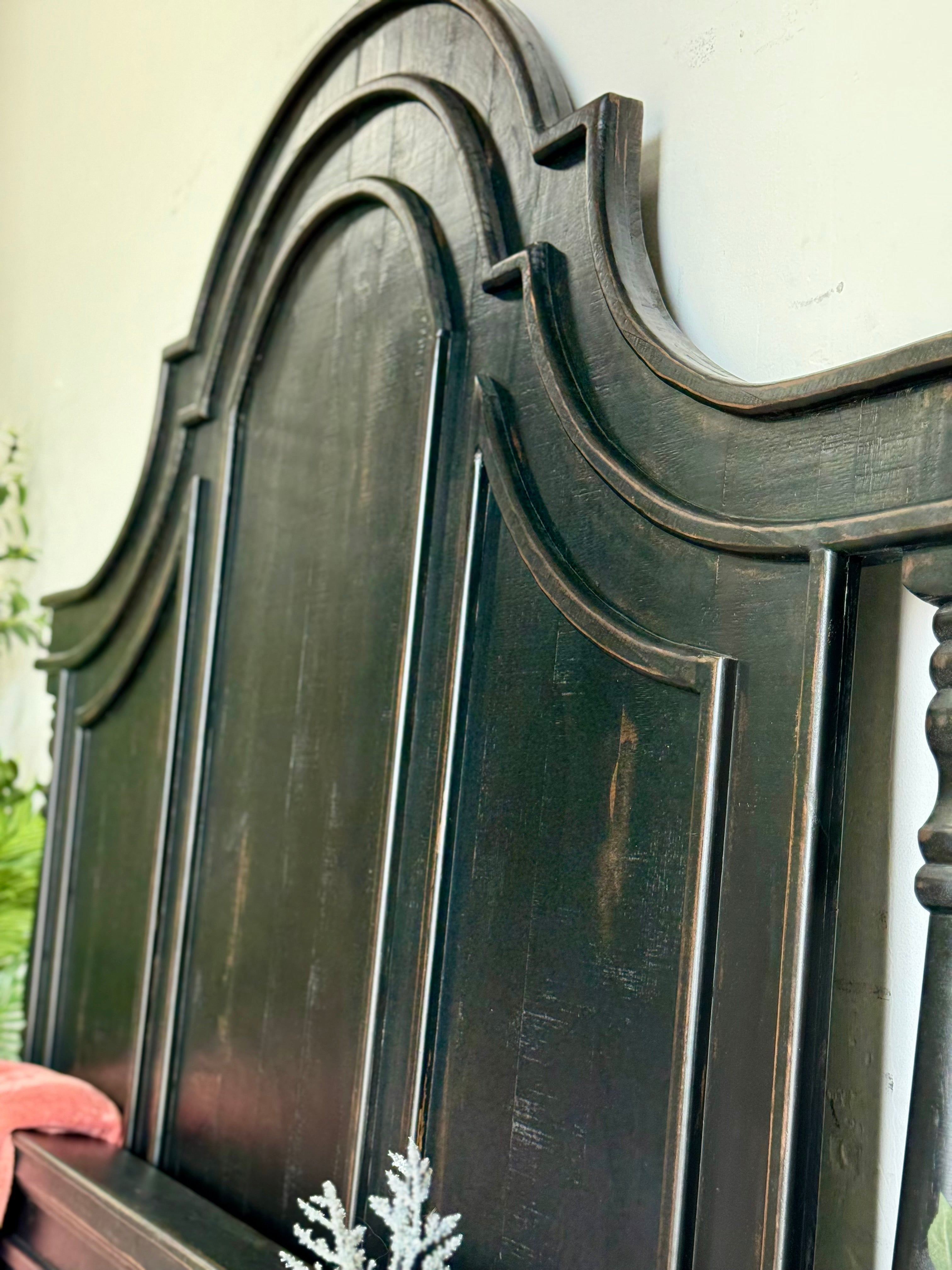 Madison King Bed-Handrubbed Black