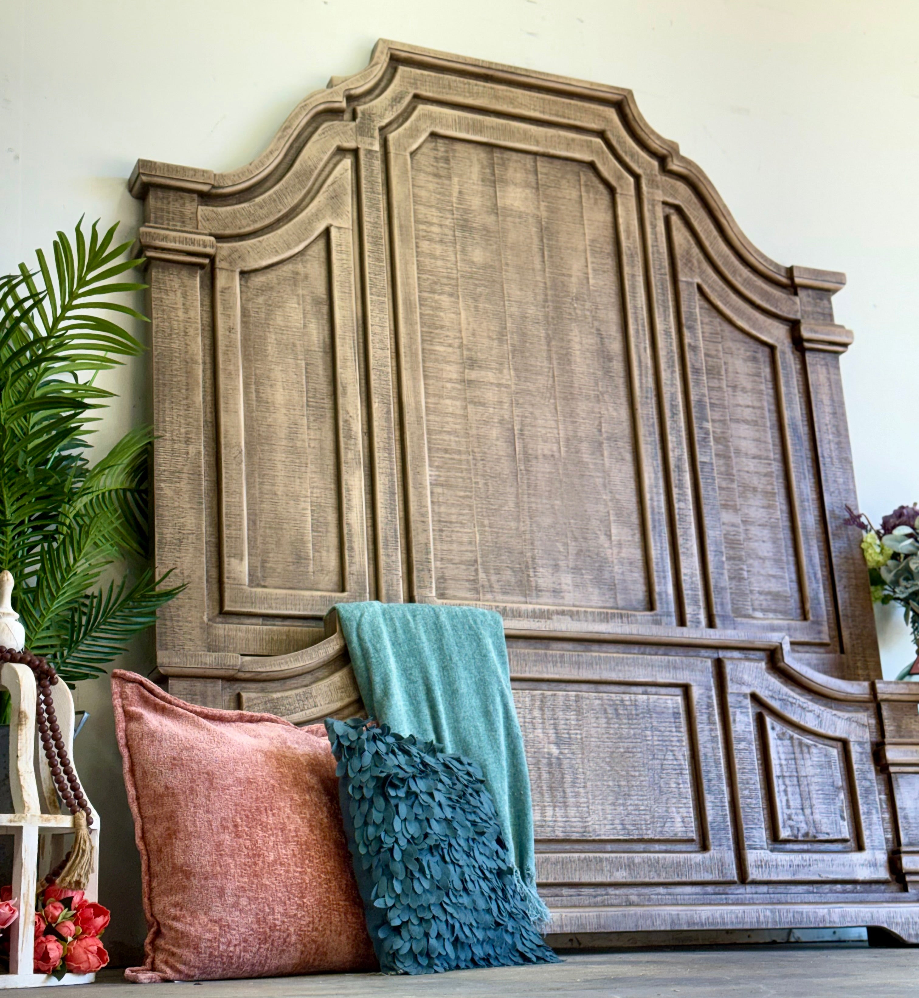 Eden Queen Bed-Sandstone