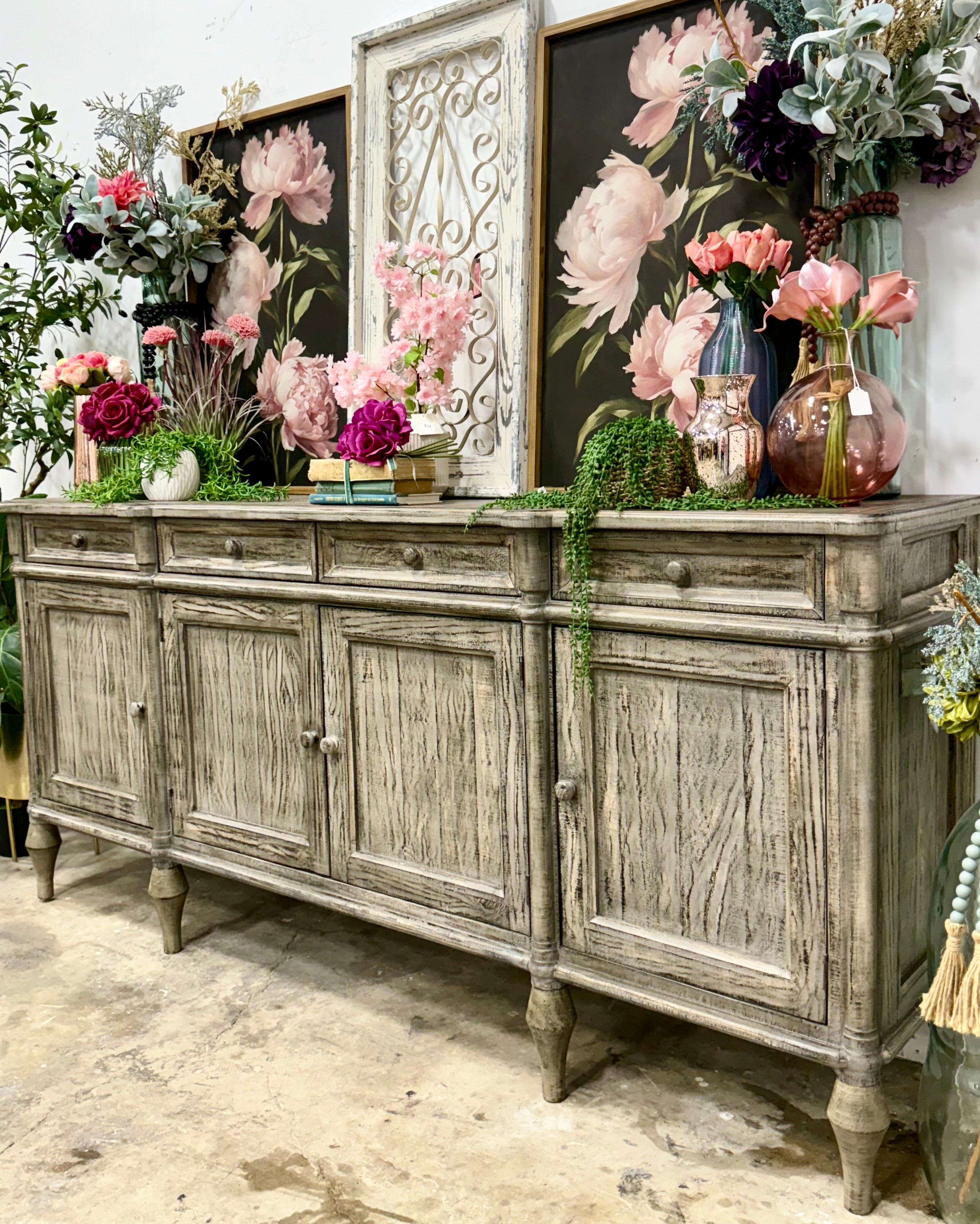 Celine 4 Door Console-Inkstone