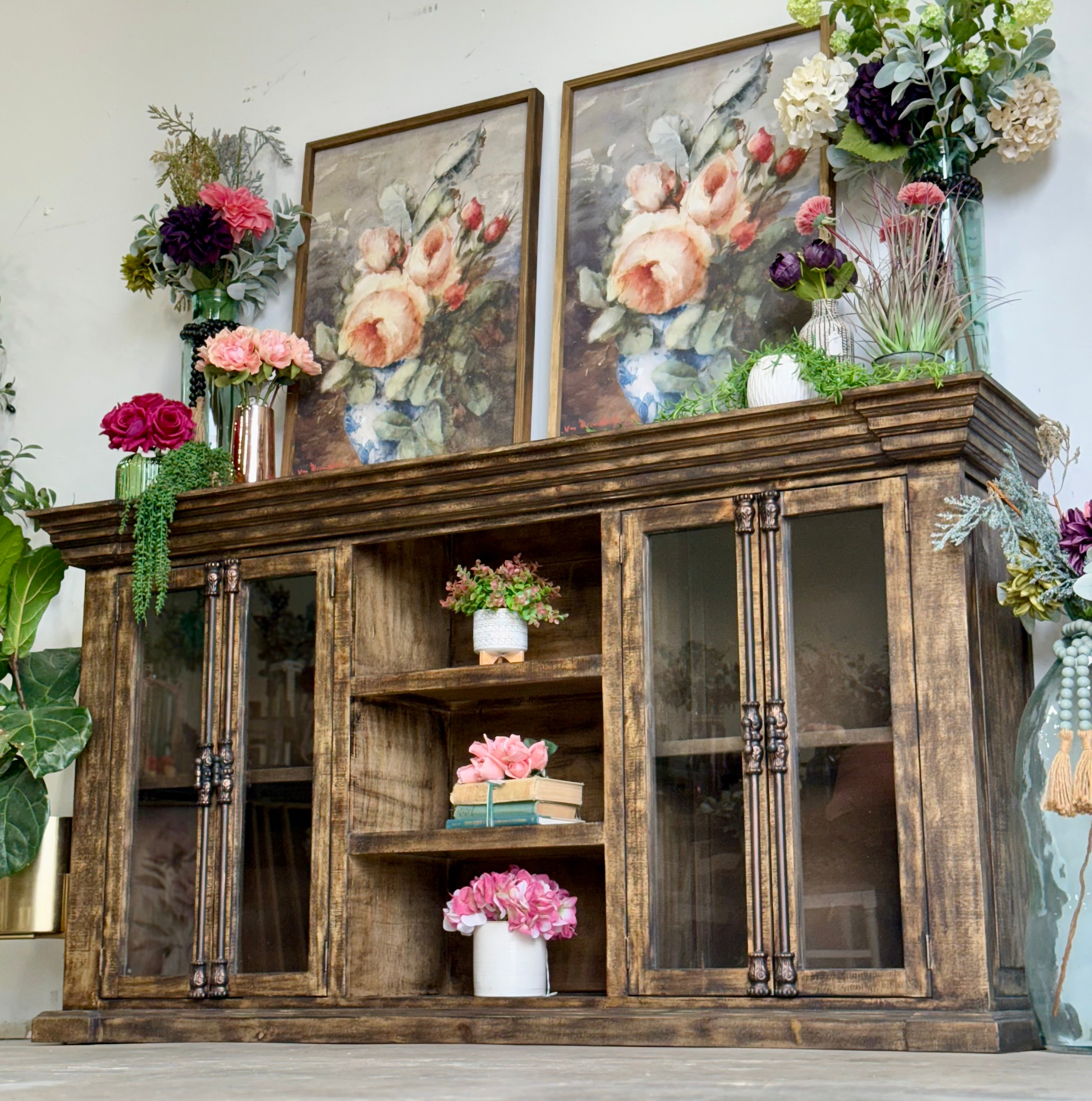 Blakely 4 Door Console-Pecan