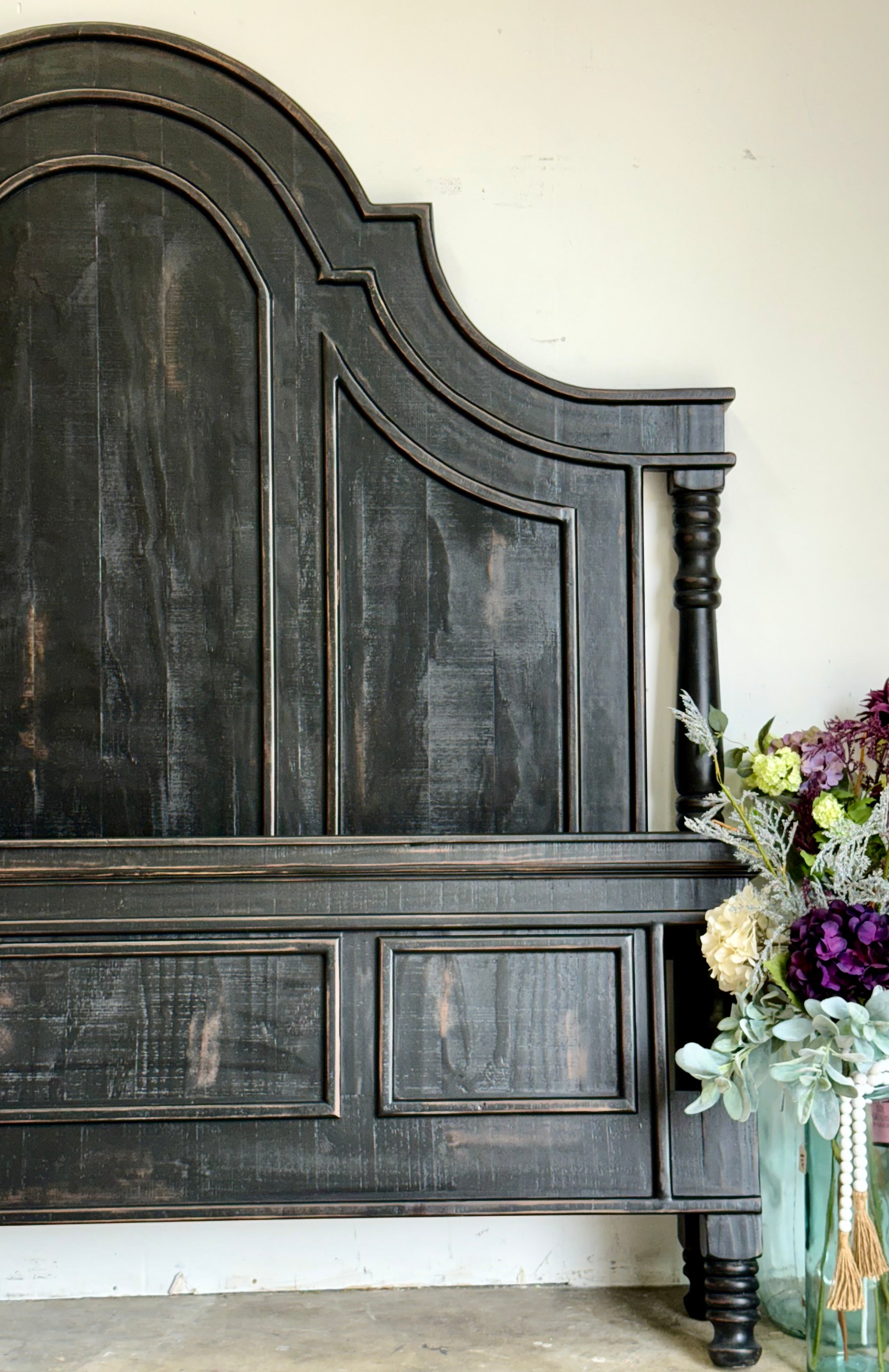 Madison King Bed-Handrubbed Black