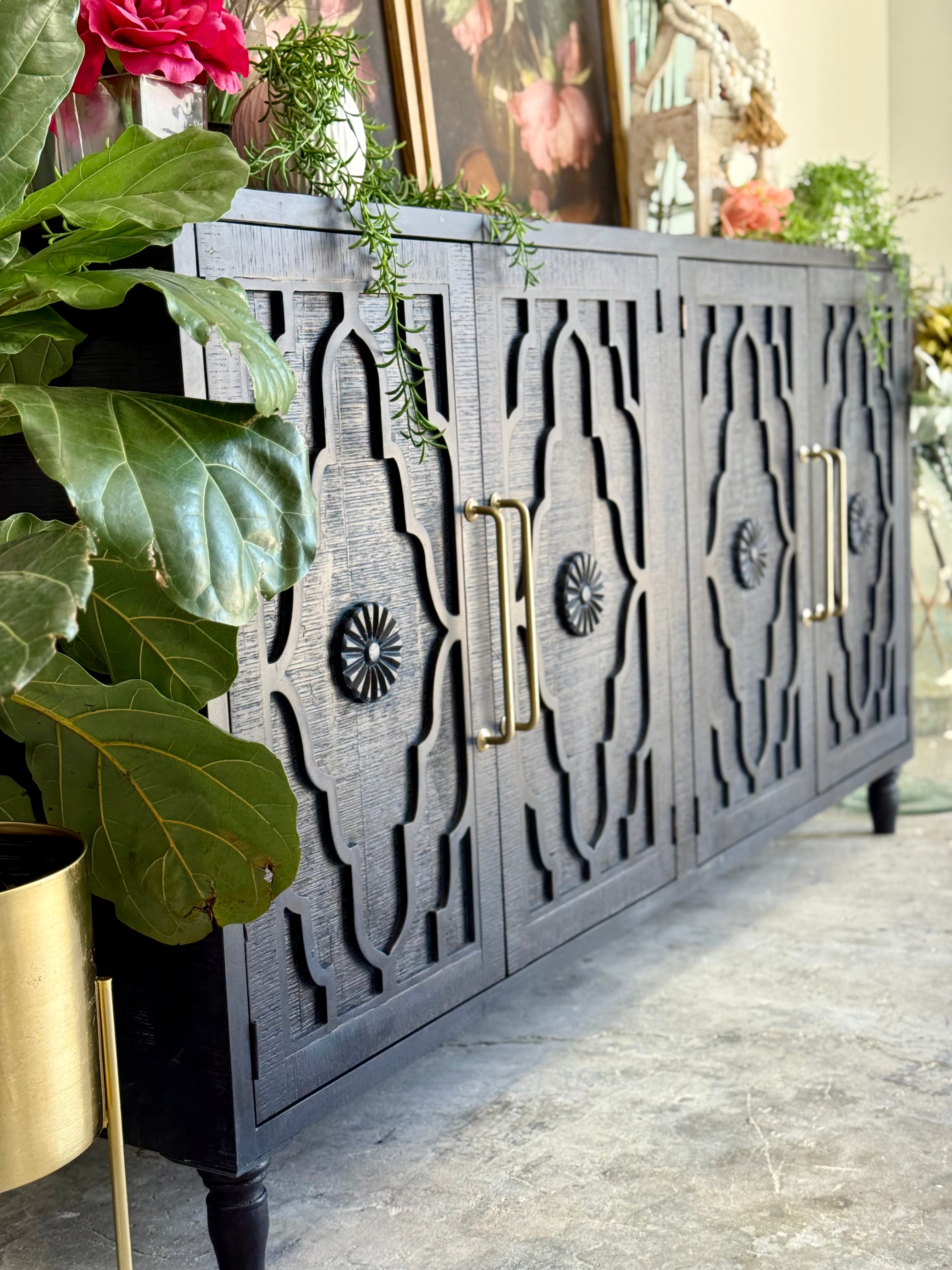 Celeste 4 Door console- Deep Blue/Gold