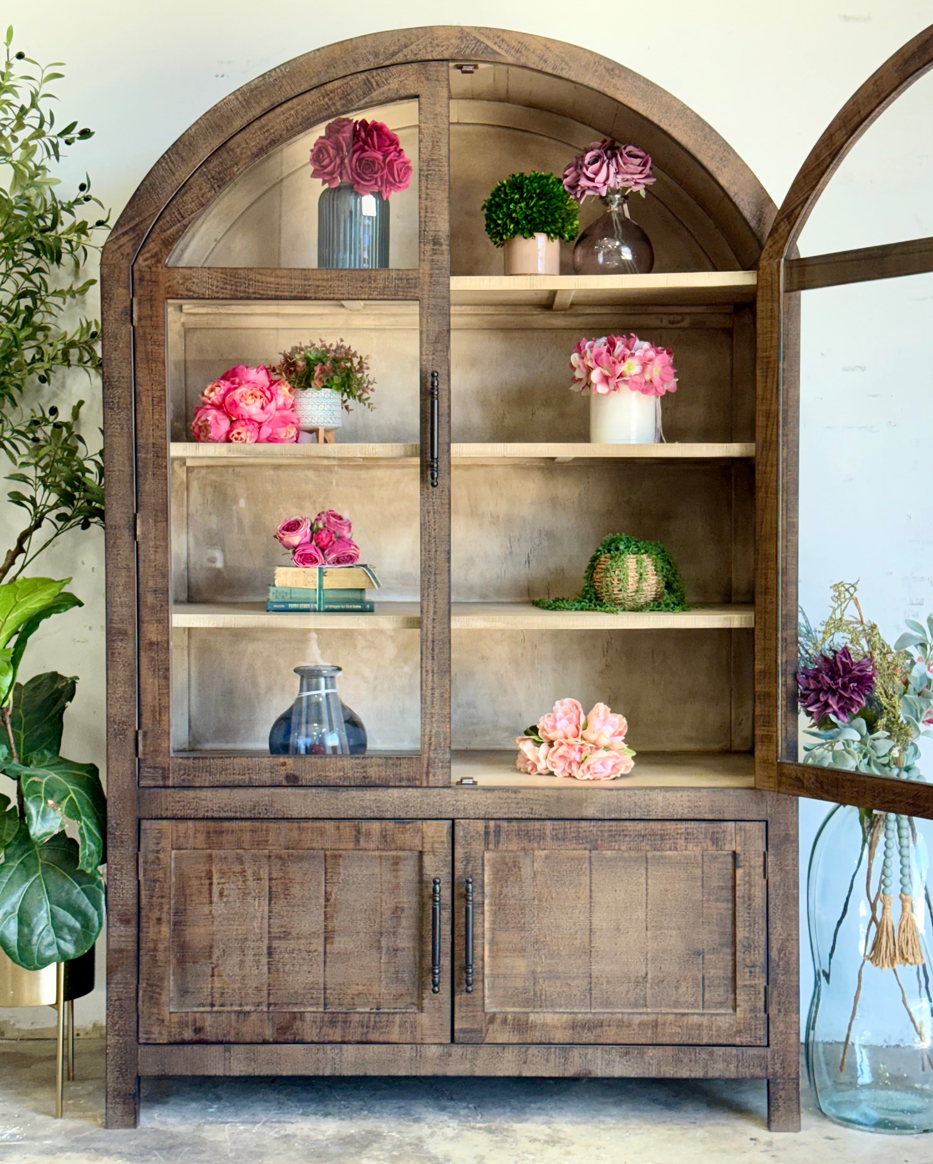 Rose Domed Vitrine-Honeywood™/Dove