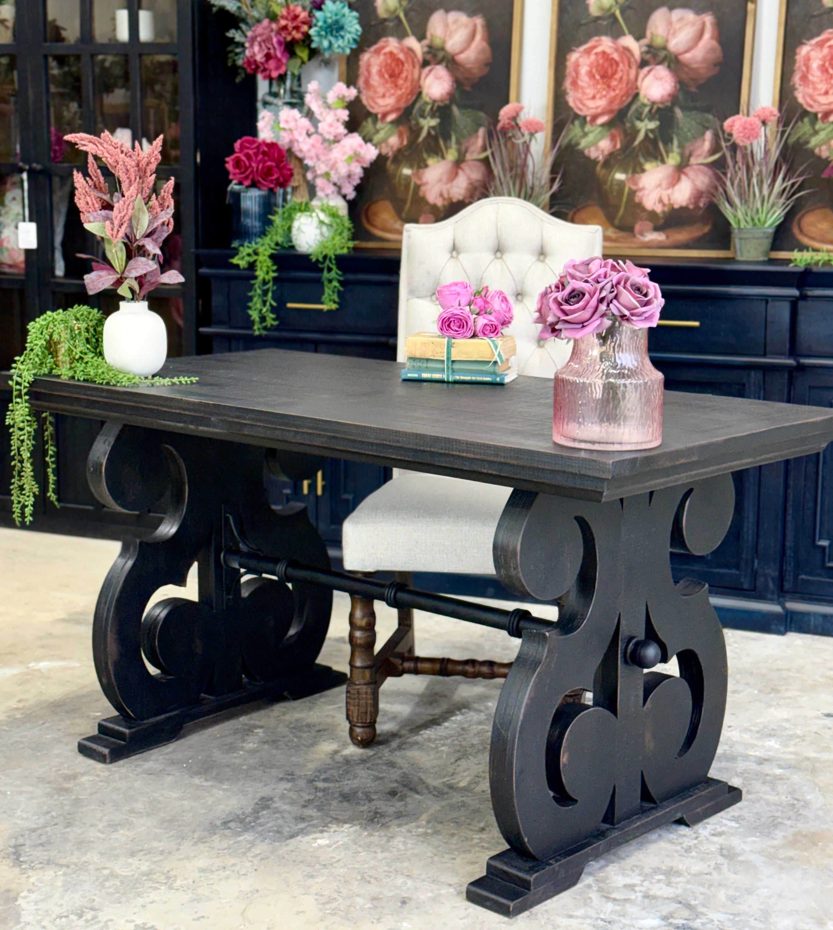 Harpwell Desk-Handrubbed Black