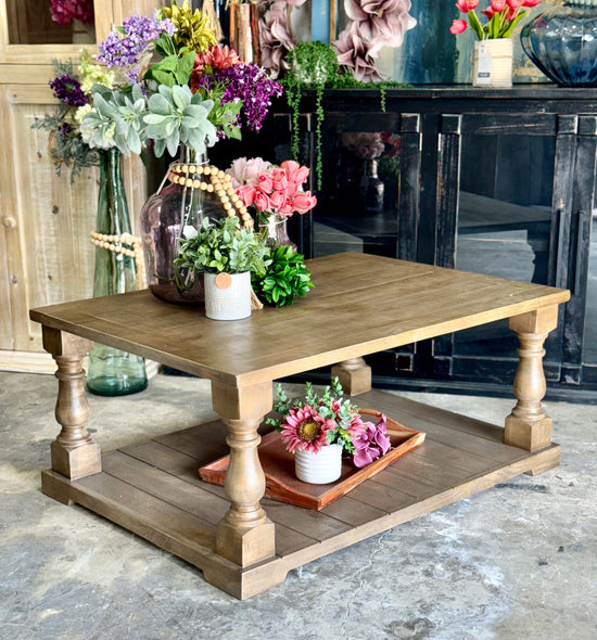 Willow Pillared Coffee Table-Soft Sandstone