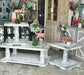 Claire Side Tables-Distressed White