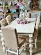 Calais 7 Foot Dining Table-White Wheat