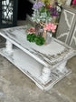 Claire Coffee Table- Distressed White