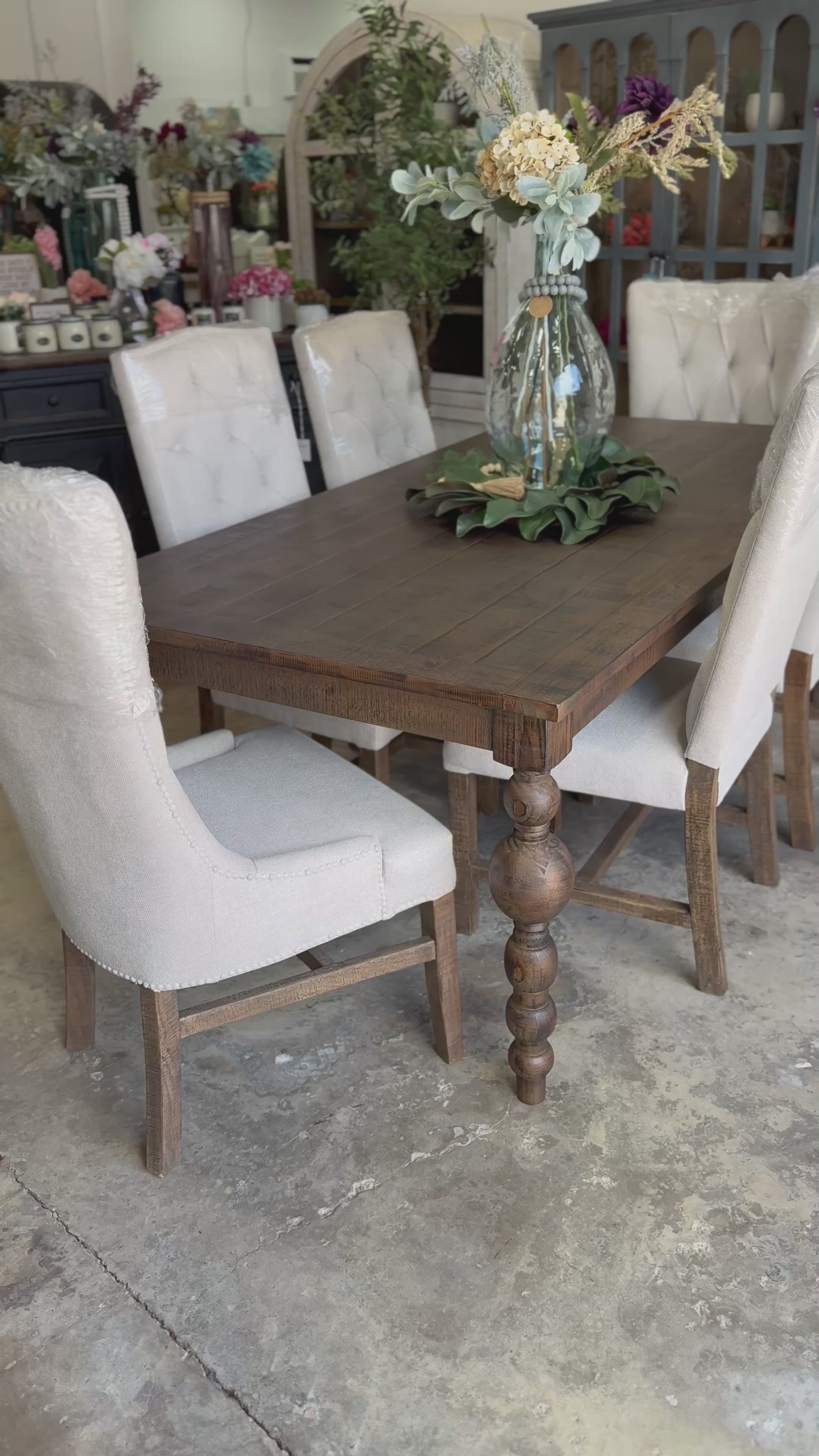 Sophie 7 Foot Honeywood™ Dining Table Set With Chairs