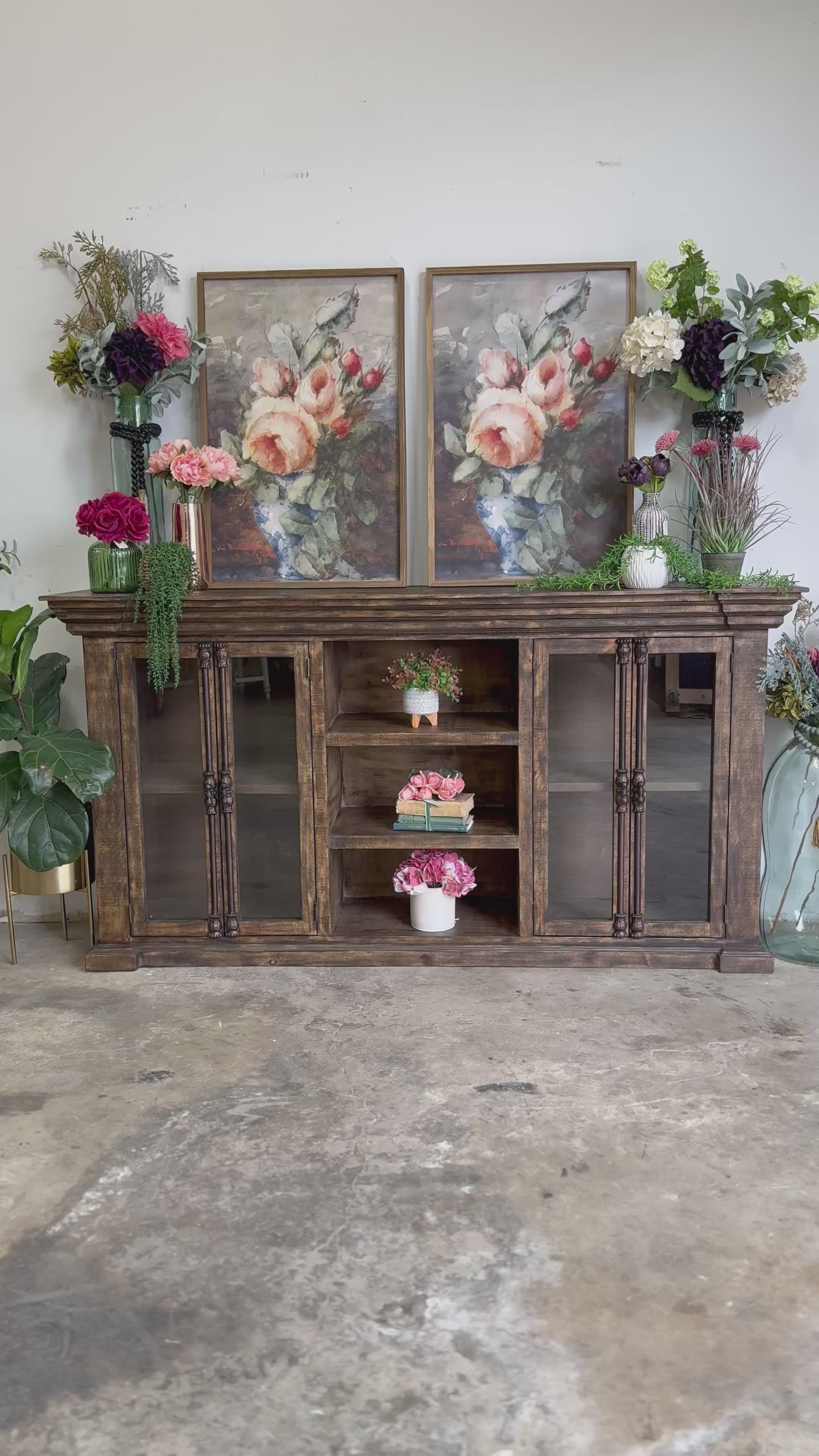 Blakely 4 Door Console-Pecan