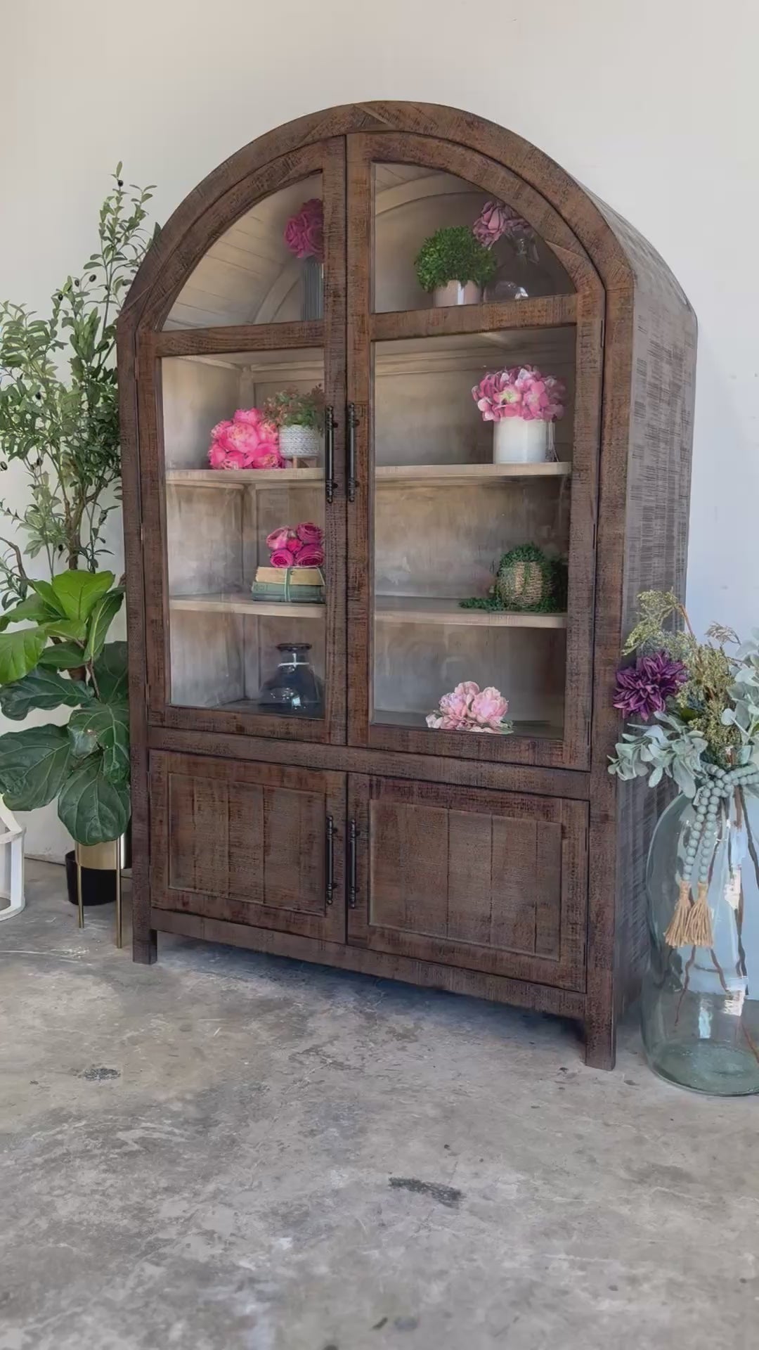 Rose Domed Vitrine-Honeywood™/Dove