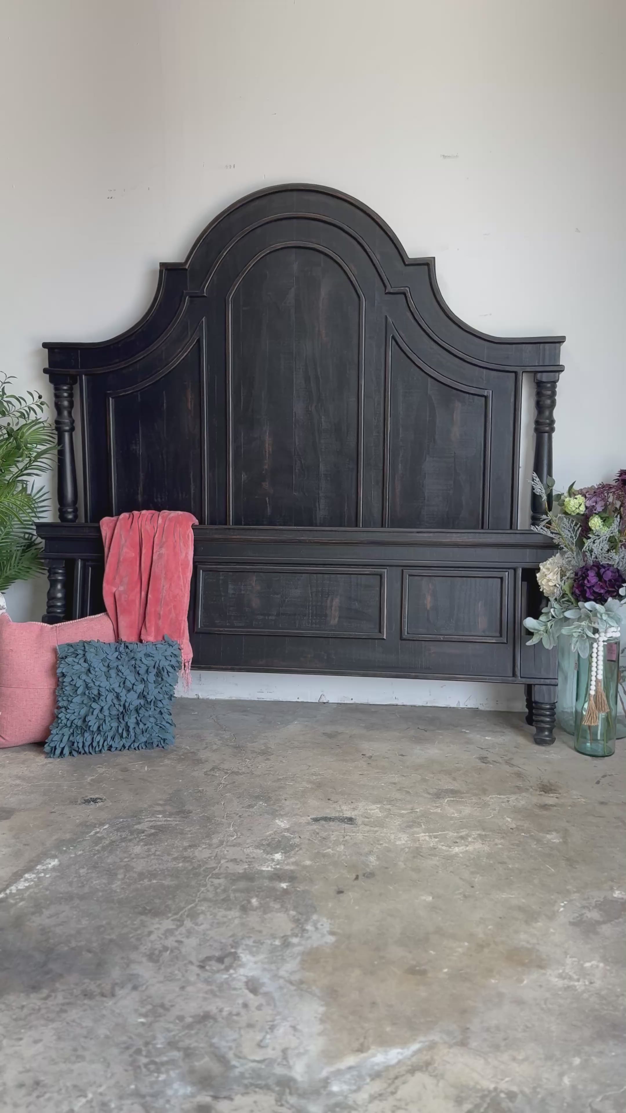 Madison King Bed-Handrubbed Black