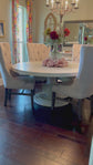 63" Bonanza Pedestal Dining Table- Antique White