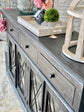 Charcoal Black Rubbed 4 Door/3Drawer Console