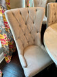 Libby Upholstered Tufted Dining Chair-Ivory/Nail Trim