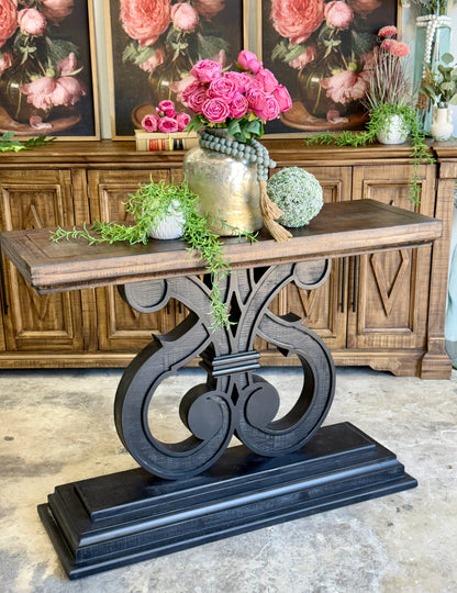 Harp Entryway-Black/Honeywood