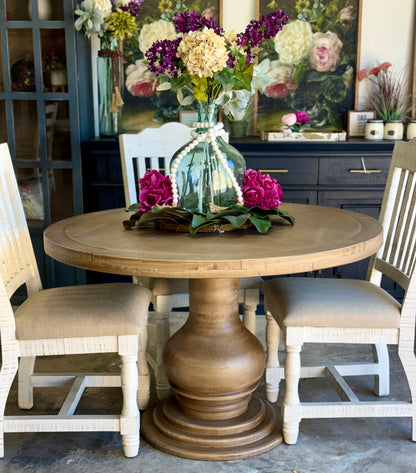 Clara 47" Round Dining Table-Cappuccino