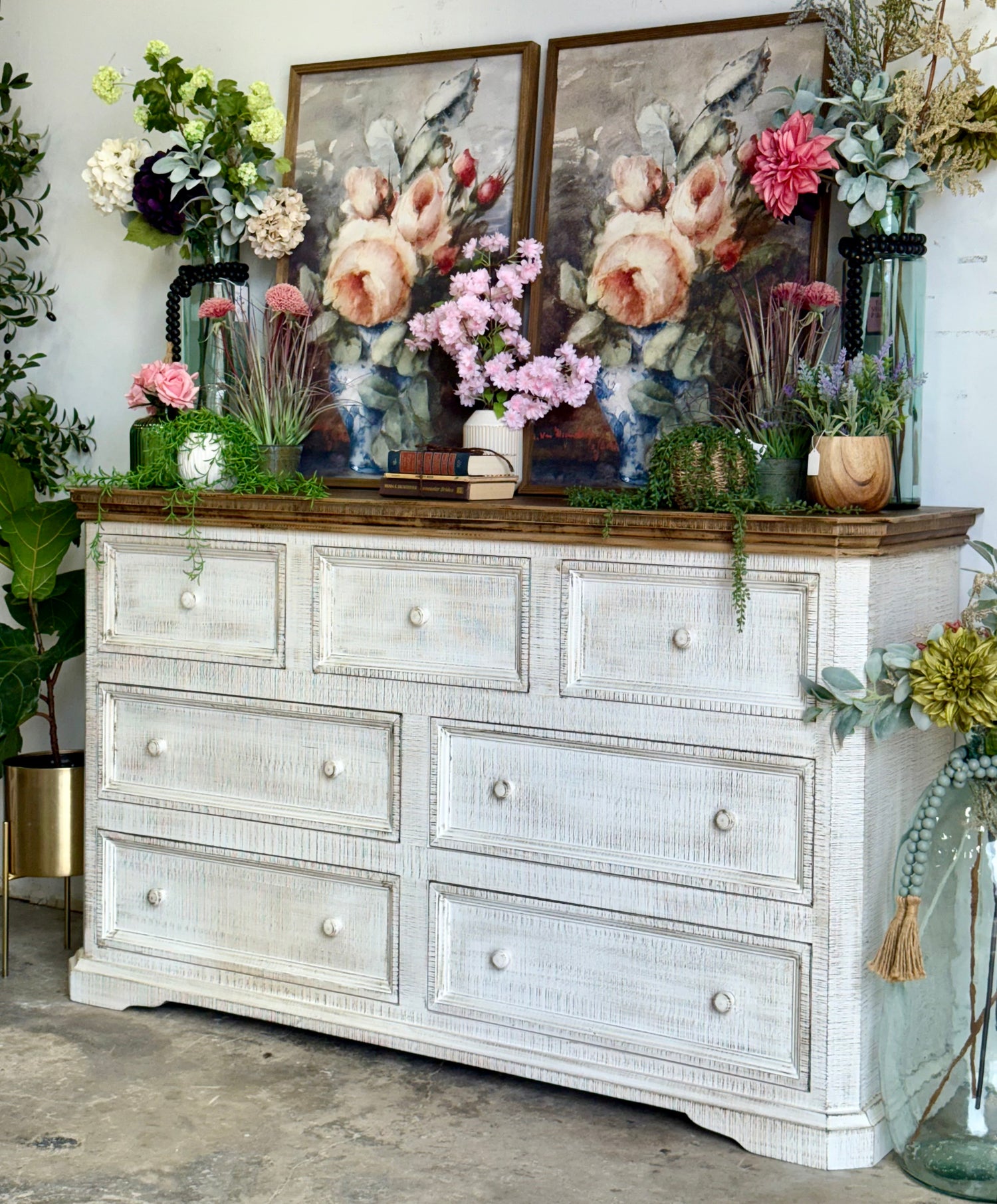 Eden Dresser- White Wheat/Sandstone