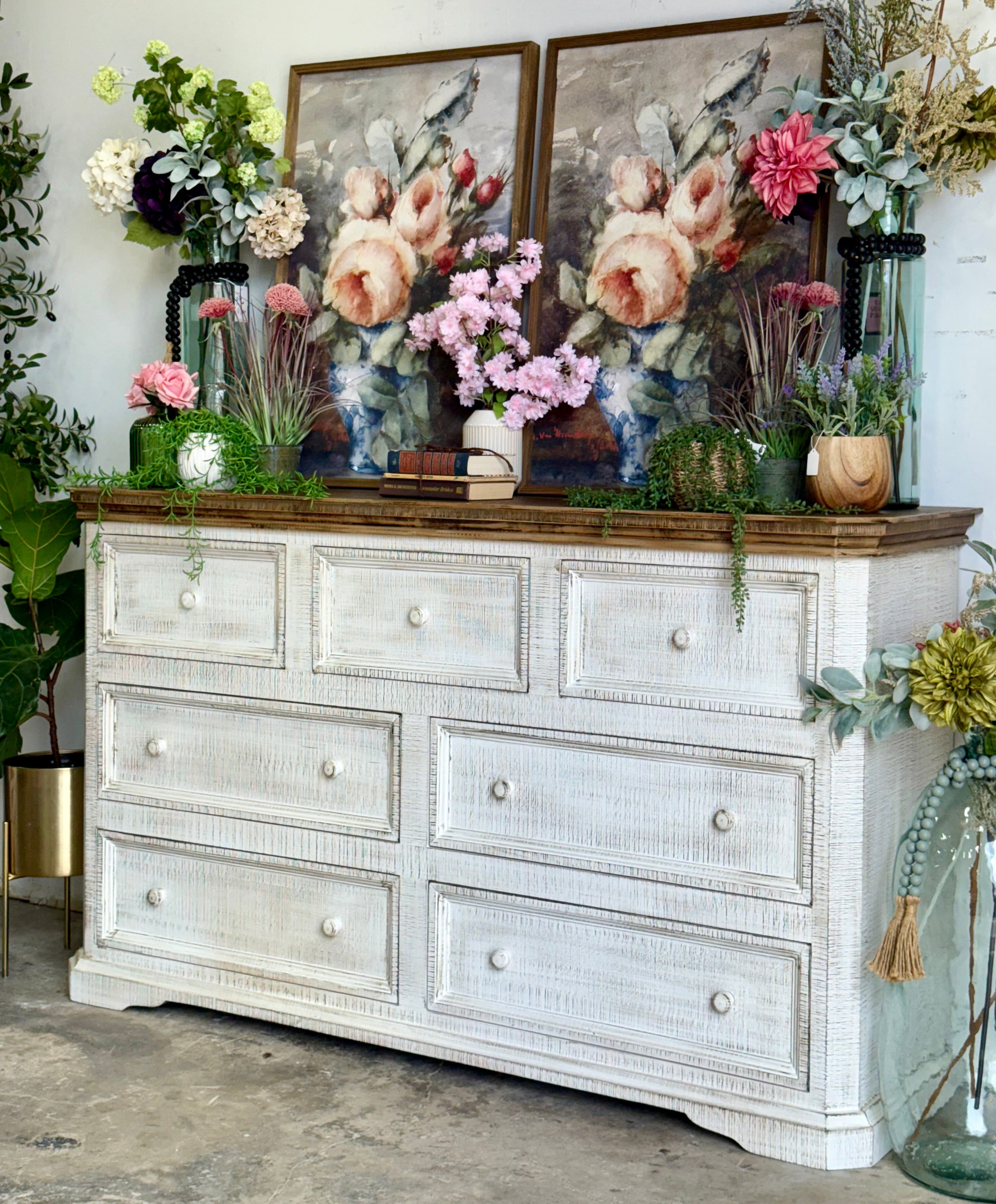 Eden Dresser- White Wheat/Sandstone
