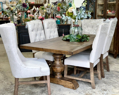 Hannah 7 Foot Dining Table Set With Chairs-Honeywood™