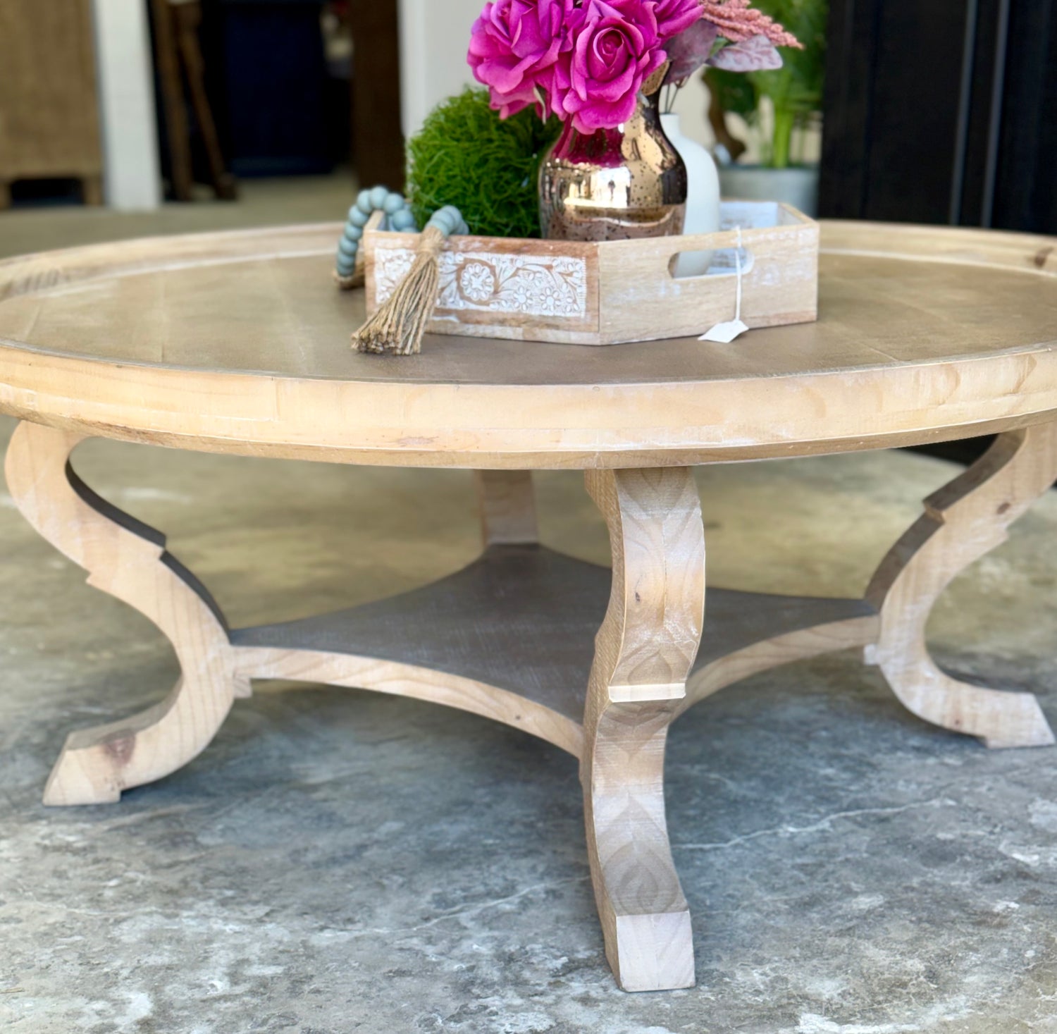 Delaney Round Coffee Table-Soft Drift
