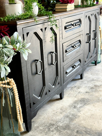 Cora Console-Black/Honeywood™