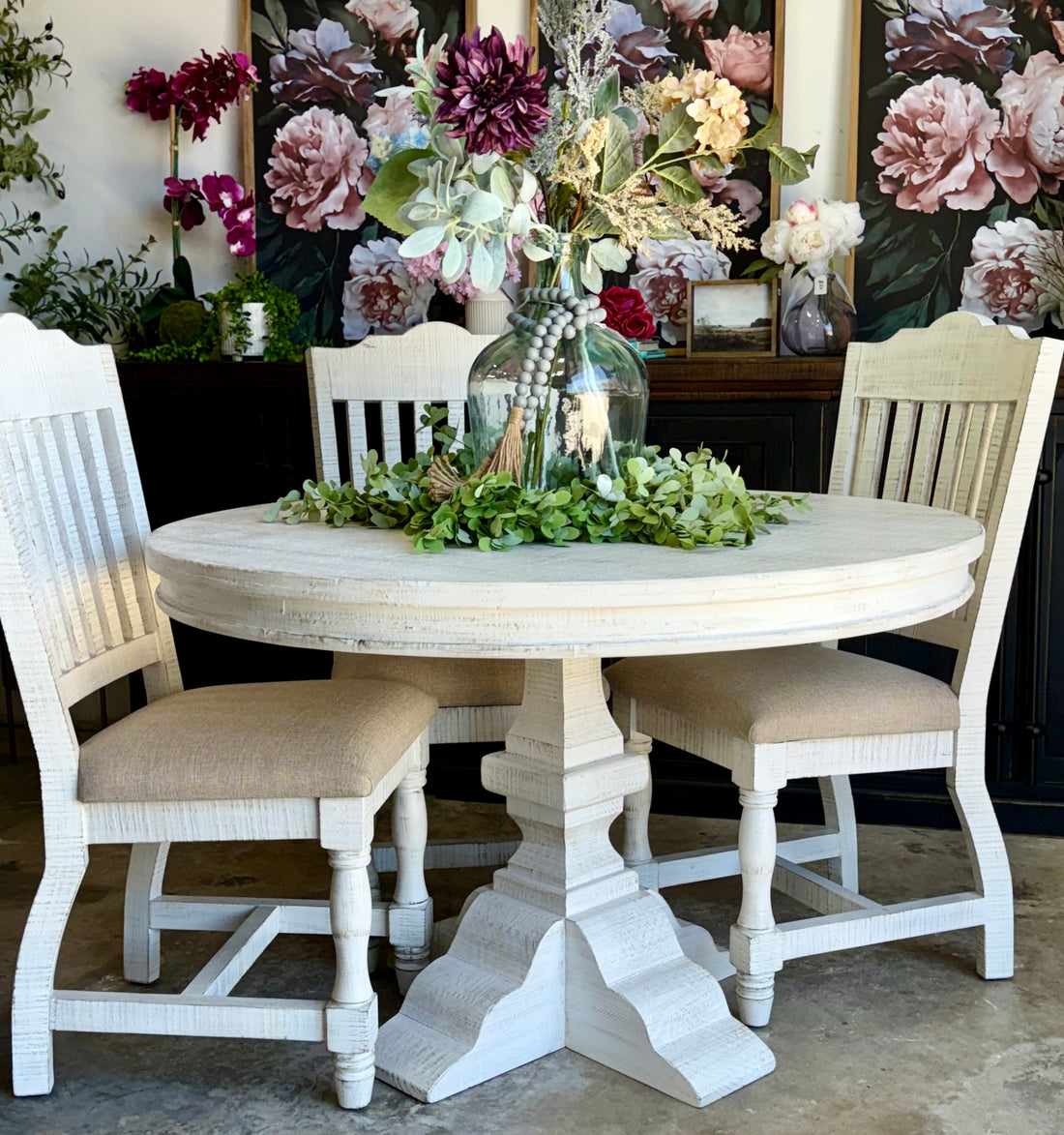 Callie 48&quot; Round Table-White Wheat